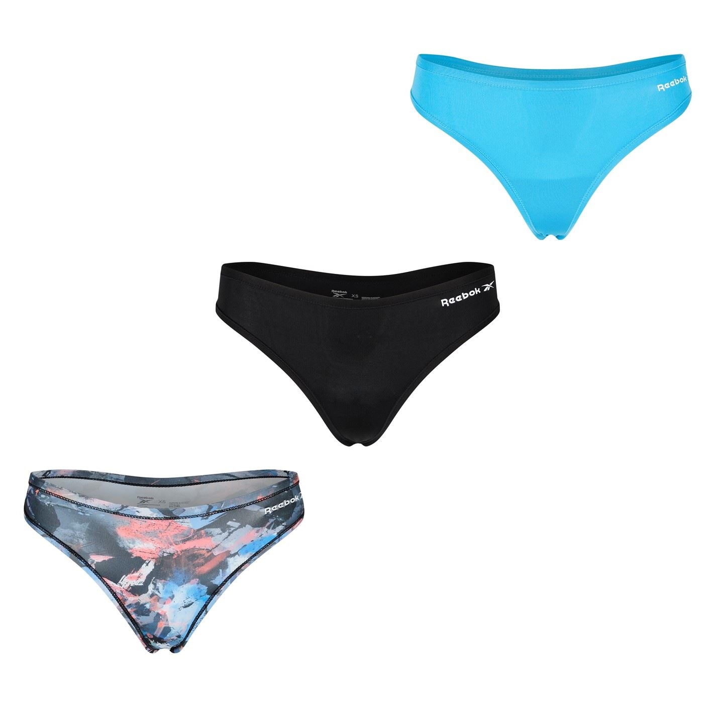 Reebok Womens 3 Pack Performance Thongs Aggie