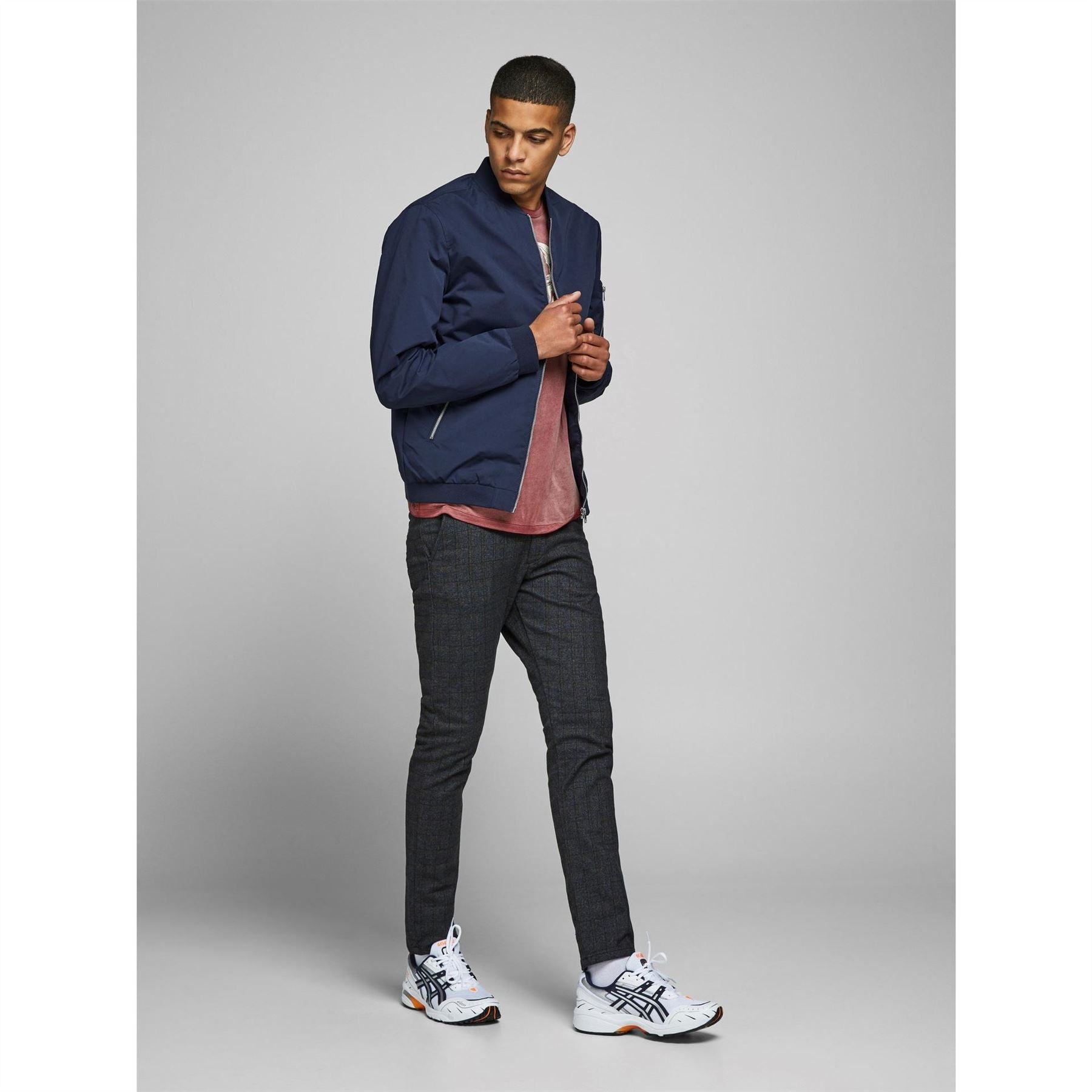 Jack and Jones  Rush Water Resistant Long Sleeve Bomber Jacket