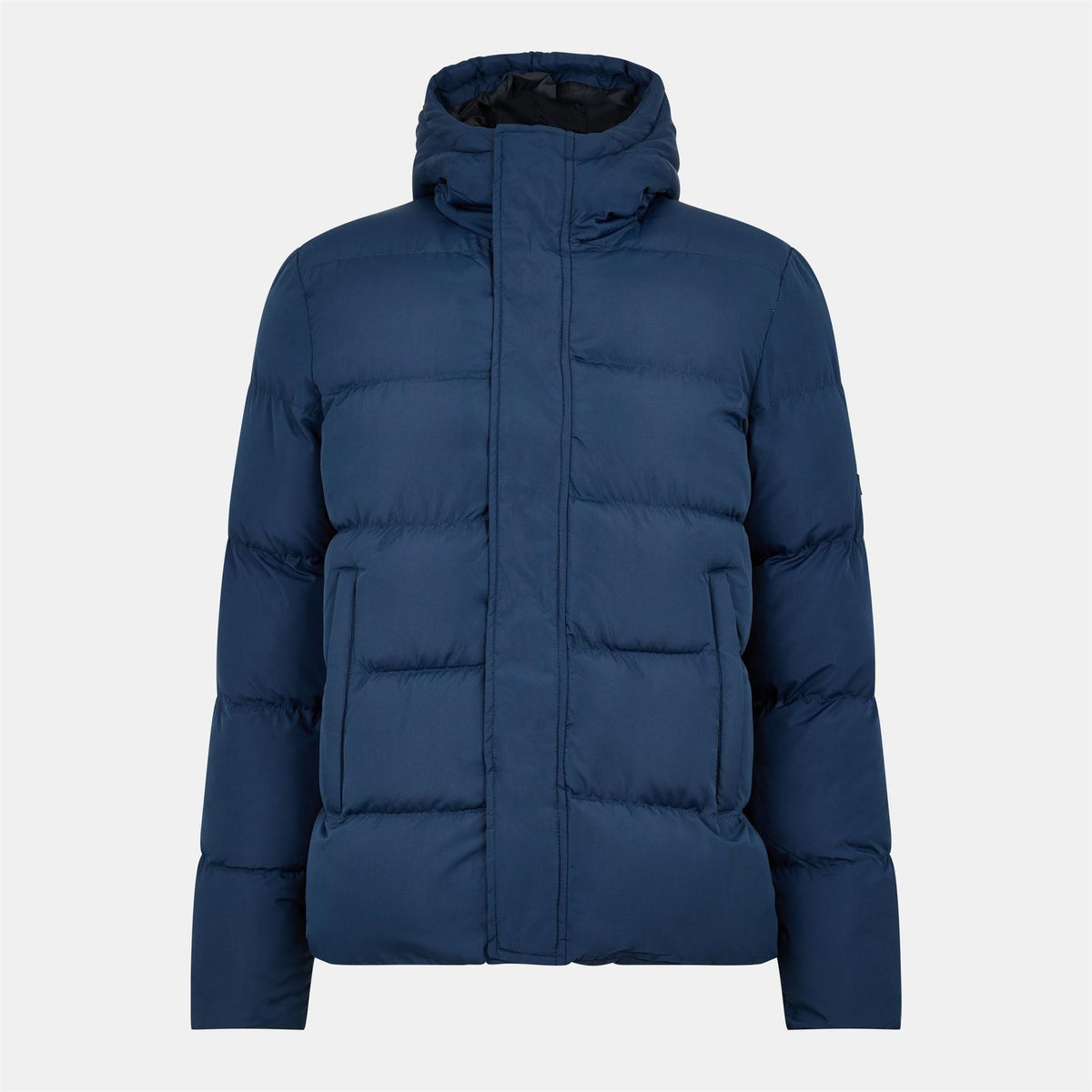 NY Concept Solid Patterned Hooded Fitted Cuff Puffer Jacket