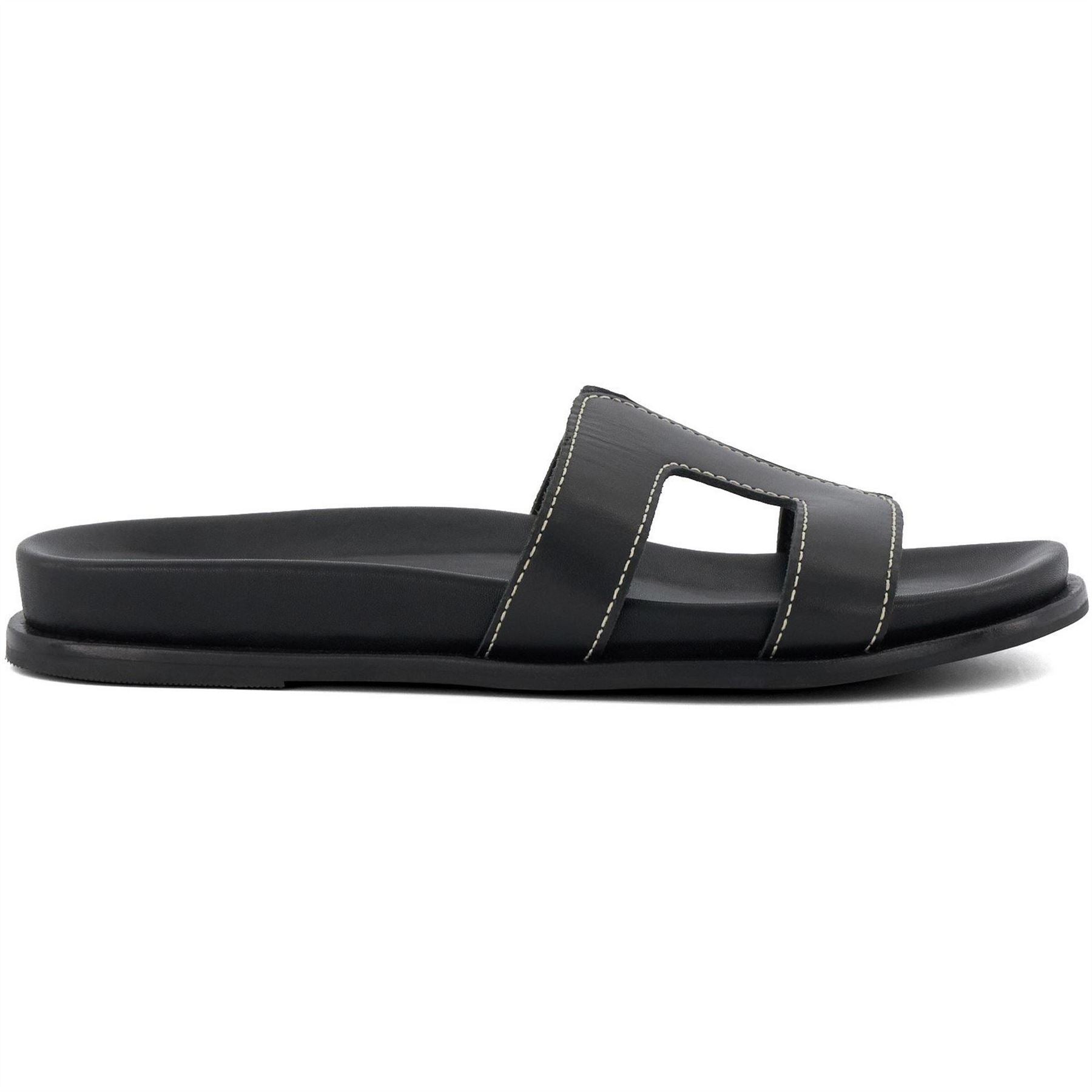 Dune London Lo Loupa Open Toe Flat Slides Sandals