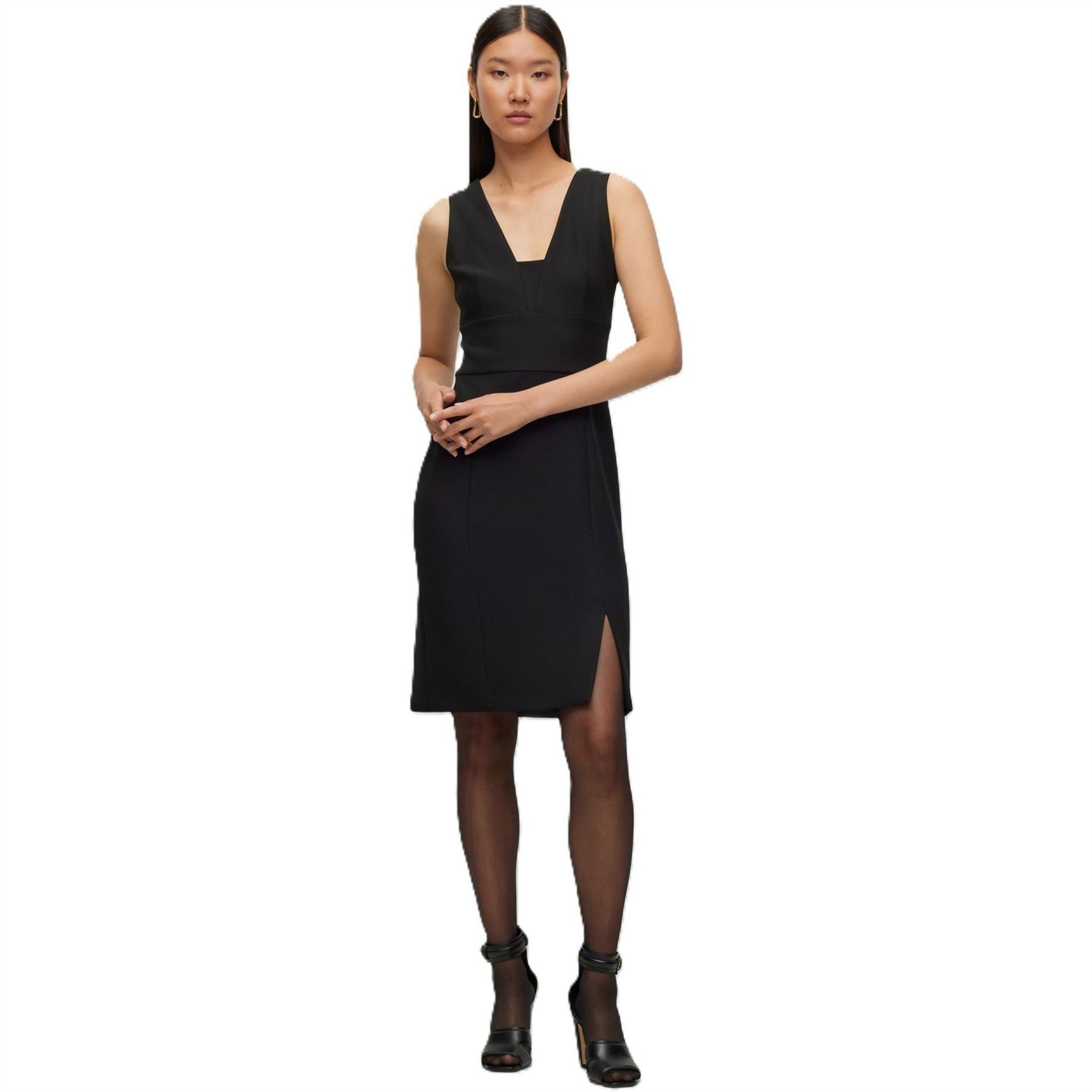 Boss Datuxa V-Neck Sleeveless Knee Length Dress