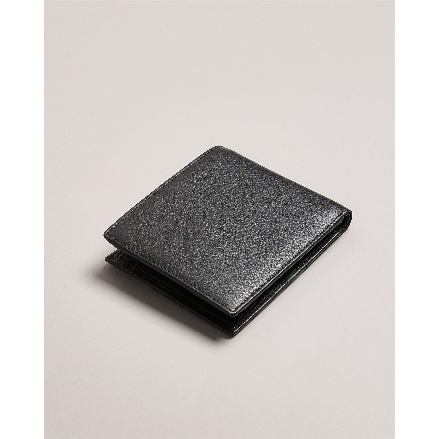 Ted Baker Stripe Patterned Embossed Logo Billfold Wallet
