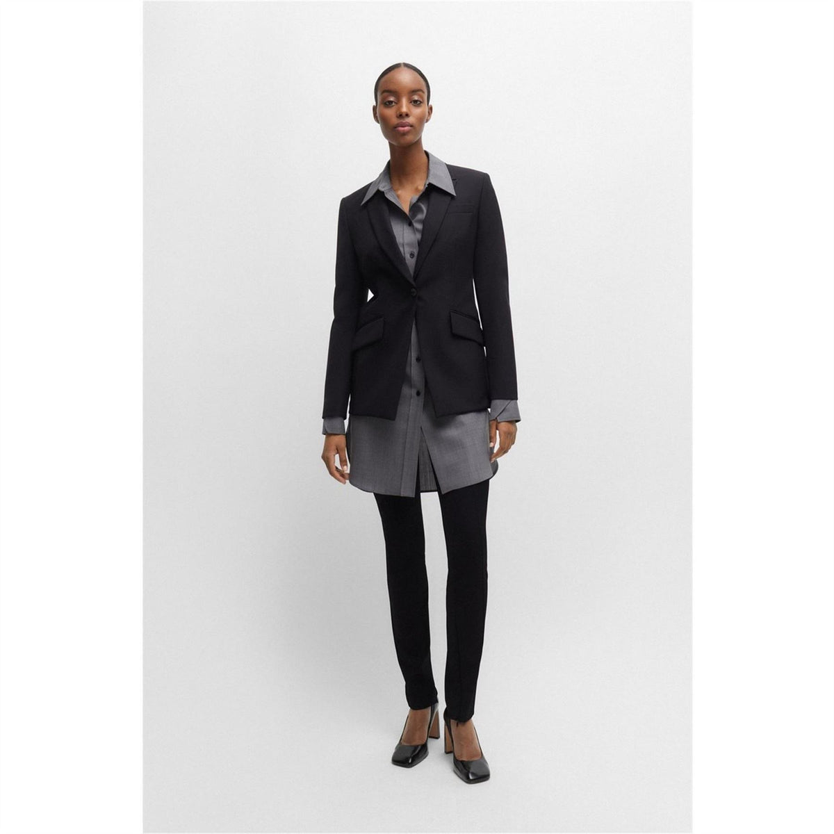 Boss Tukeva Solid Patterned Slim Trousers