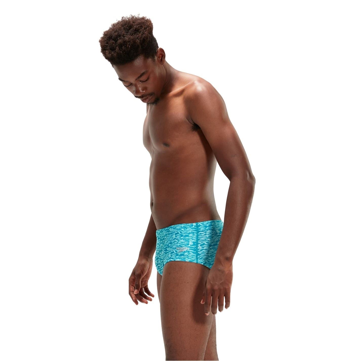 Speedo Club Allover Wave Patterned Swim Brief