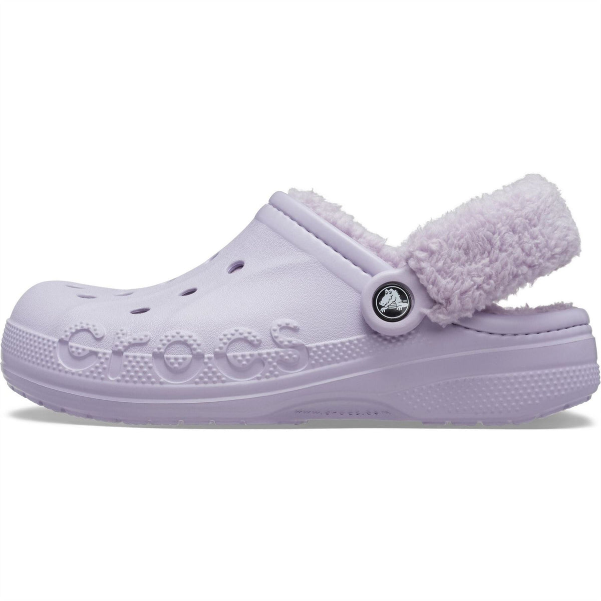 Crocs Baya Lined Fuzz Strap Mule Slippers