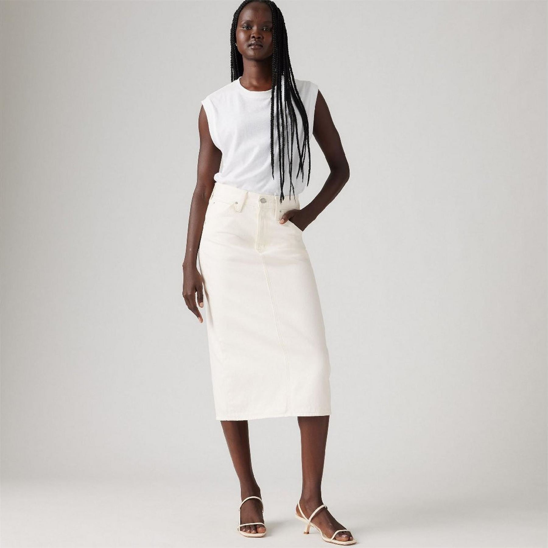 Levis Hr Back Slit Skirt Snowing in