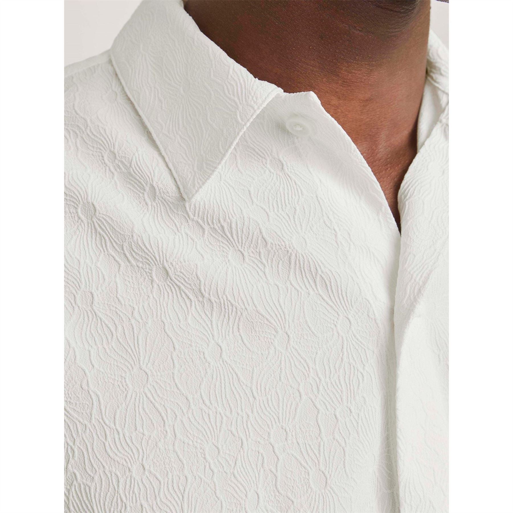 Jack and Jones Jacquard Long Sleeve Plain Shirt