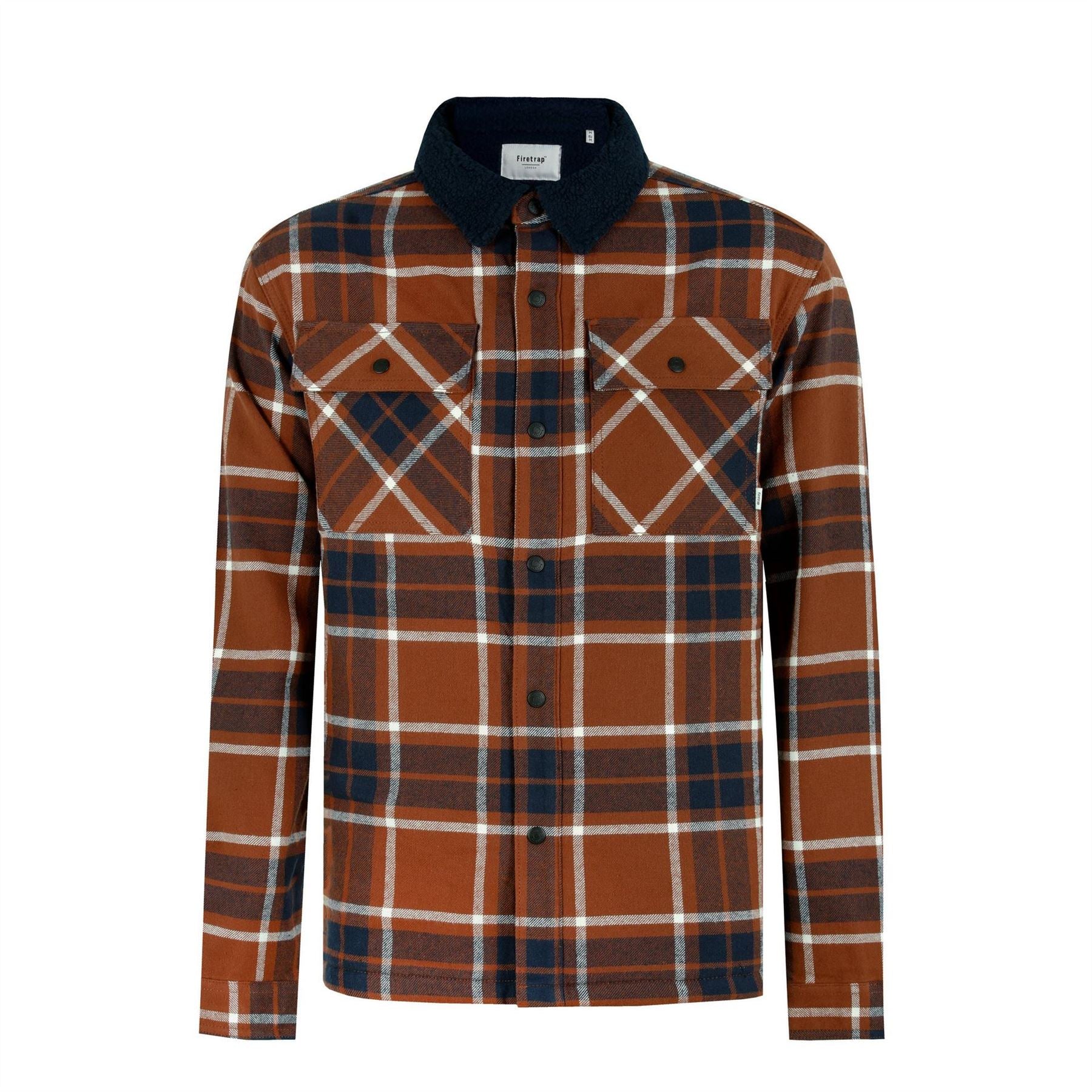 Firetrap Mens Borg Check Overshirt