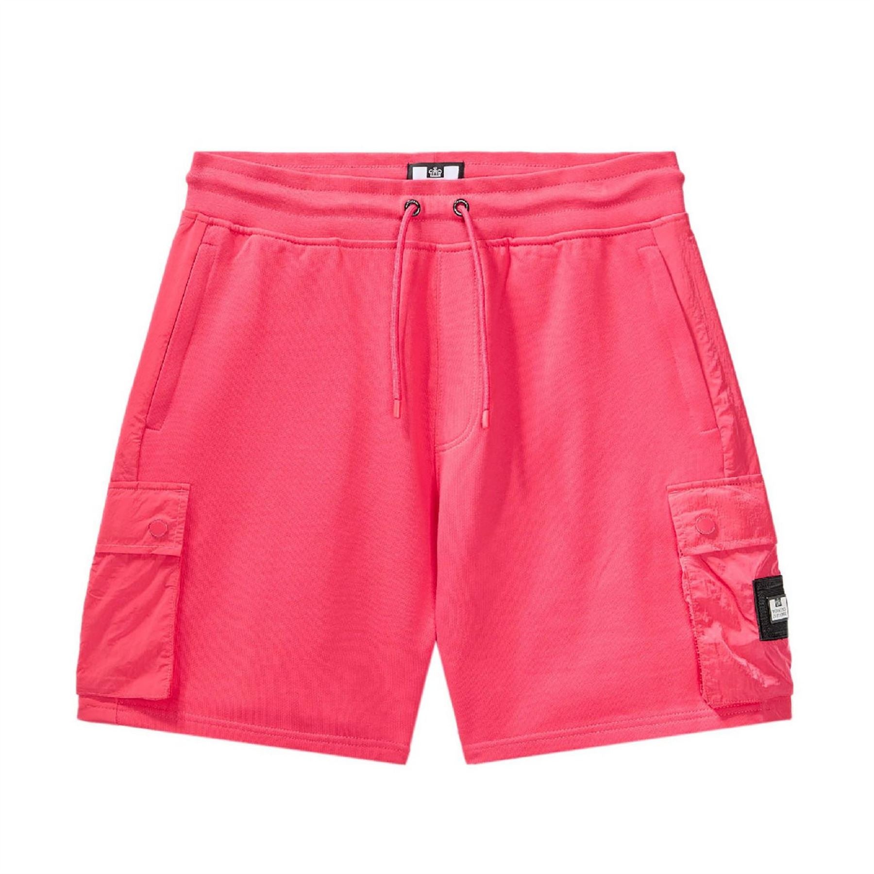 Weekend Offender Pink Sands Solid Casual Shorts with Elasticated Waistband
