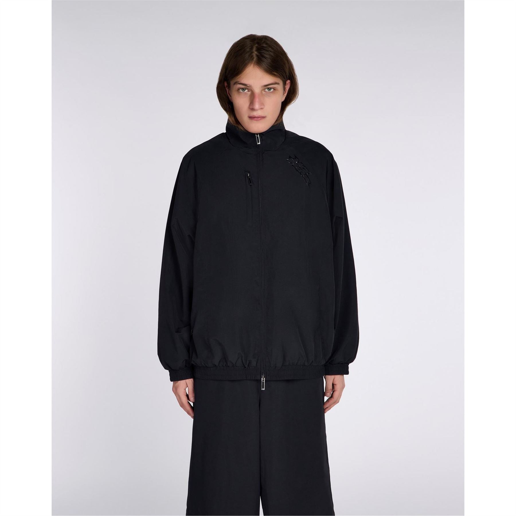 No Fear Athletic Funnel Neck High Collar Long Sleeve Track Top