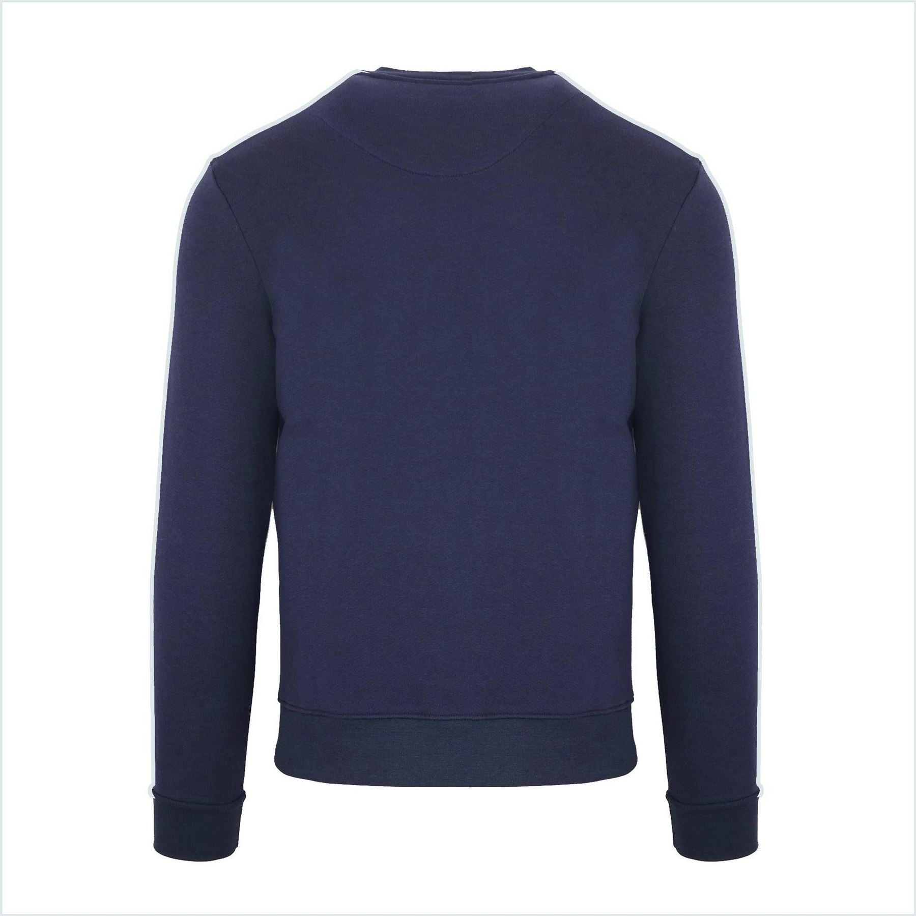 Aquascutum Embroidered Crew Neck Ribbed Collar Long Sleeve Sweatshirt