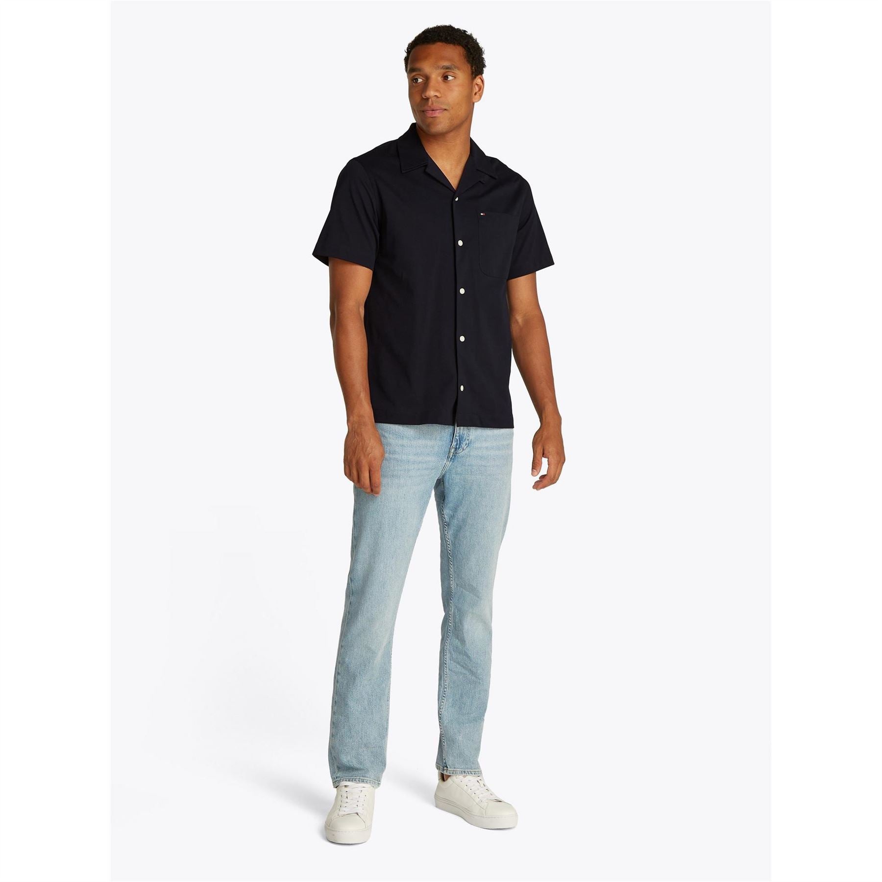 Tommy Hilfiger Knitted Short Sleeve Plain Shirt