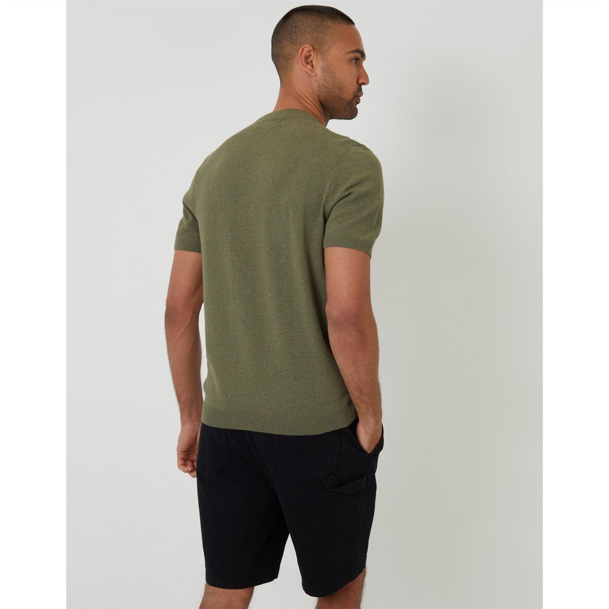 Threadbare Rib Crew Neck Short Sleeve Regular Fit T-Shirt