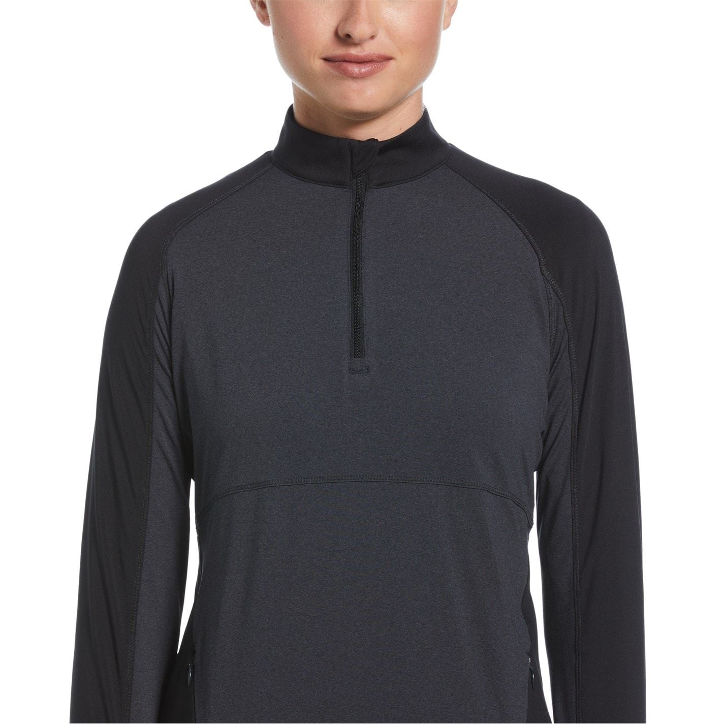 Callaway Zip Neck Raglan Sleeve Tech Midlayer Top