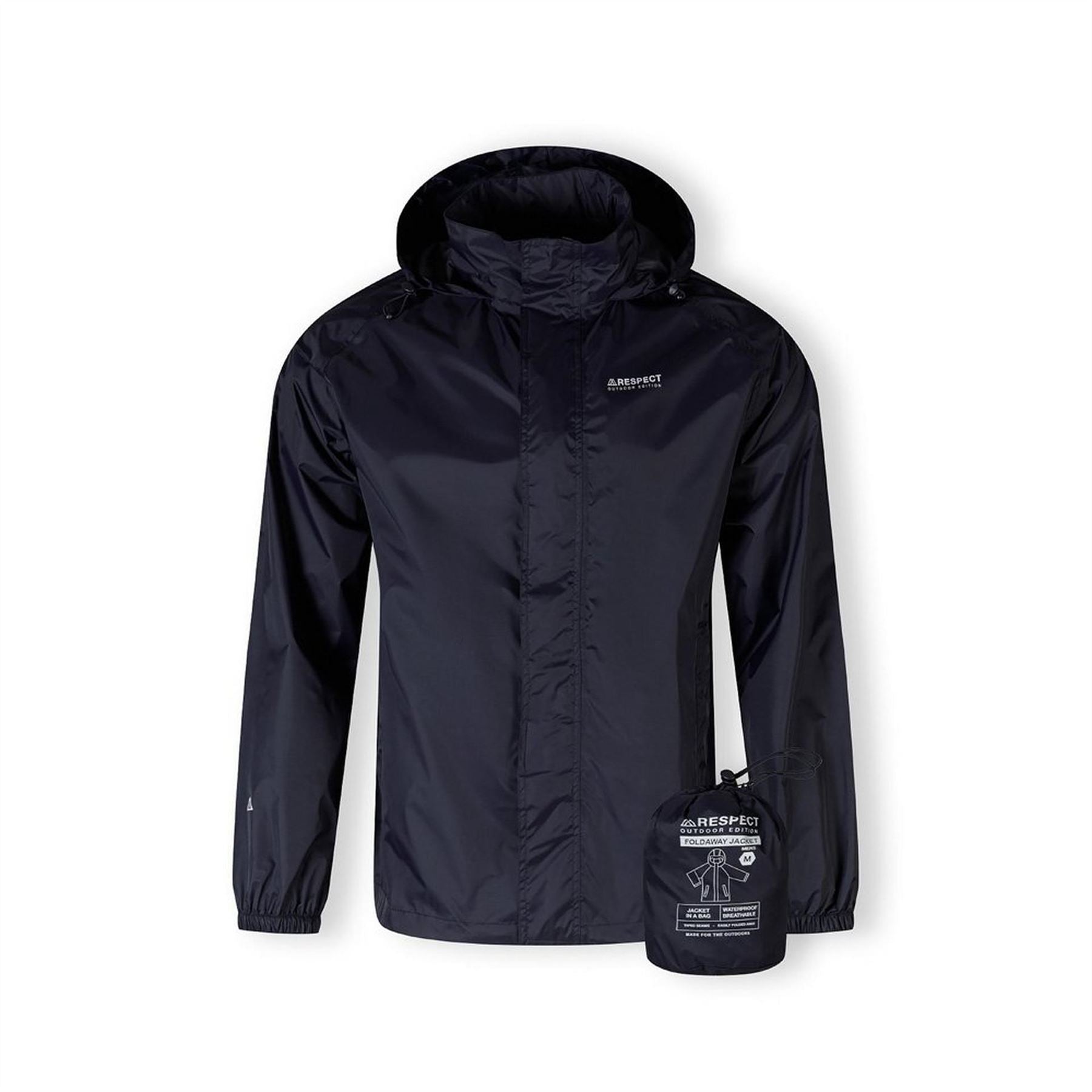 Minoti Men Packaway Waterproof Jacket With Zip Pockets Navy