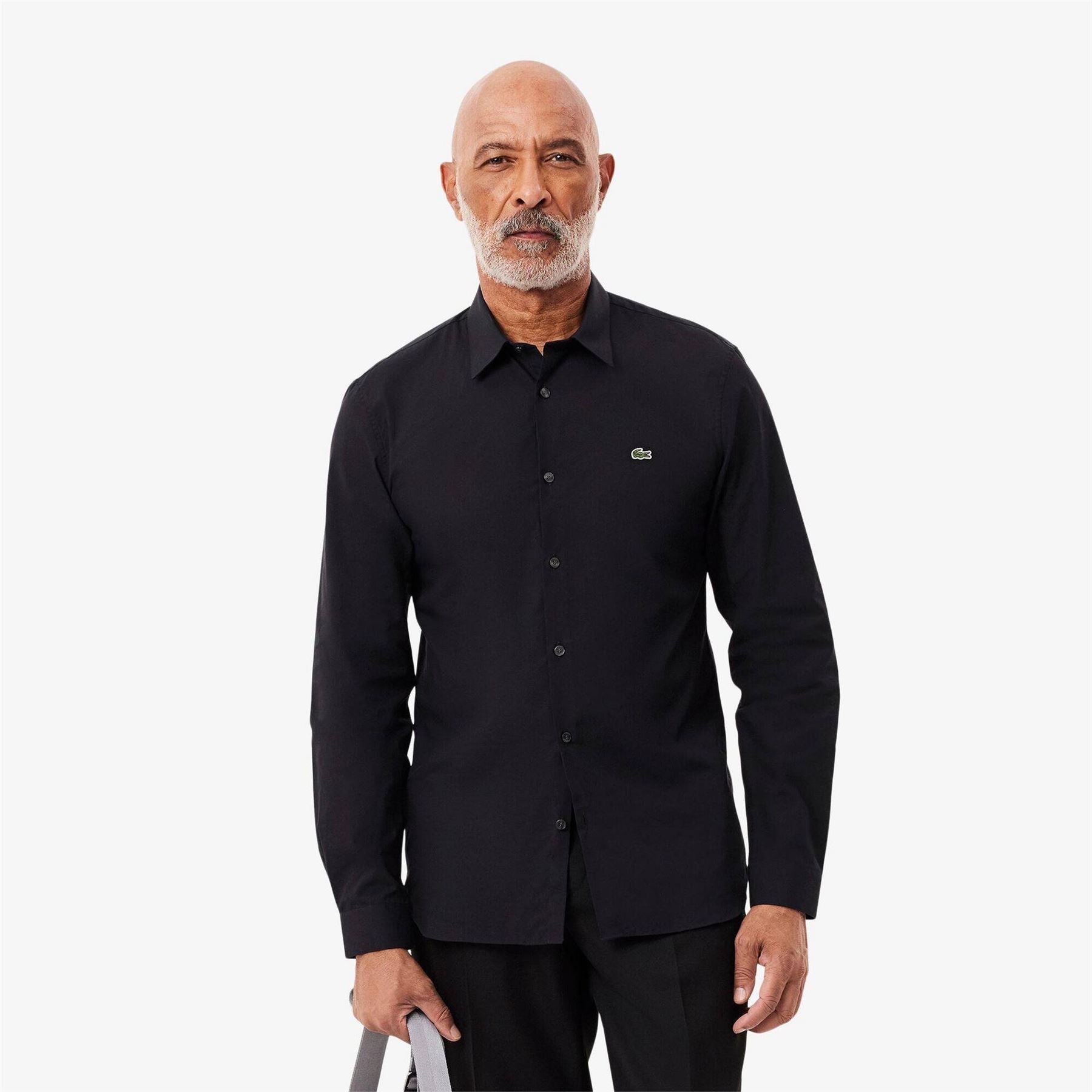 Lacoste Crocodile Print Slim Fit Long Sleeve Cuff Shirt