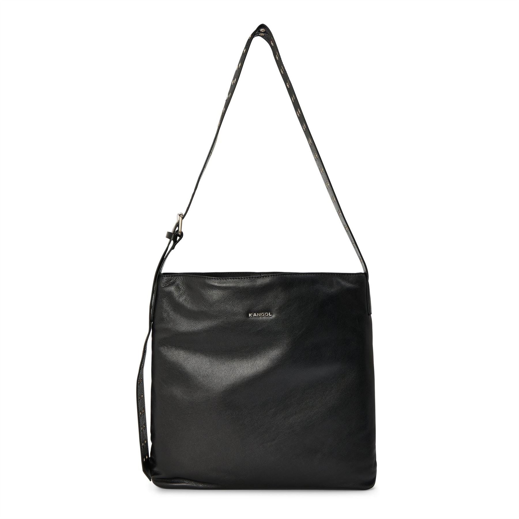 Kangol Studded Tote Handbag with Detachable Strap