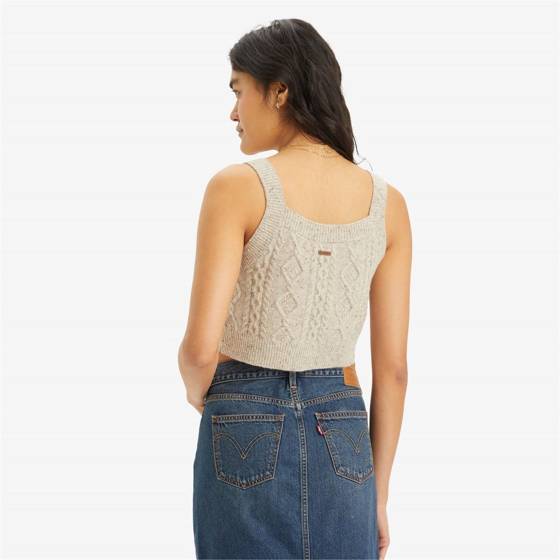 Levis Cropped Square Neck Regular Fit Tank