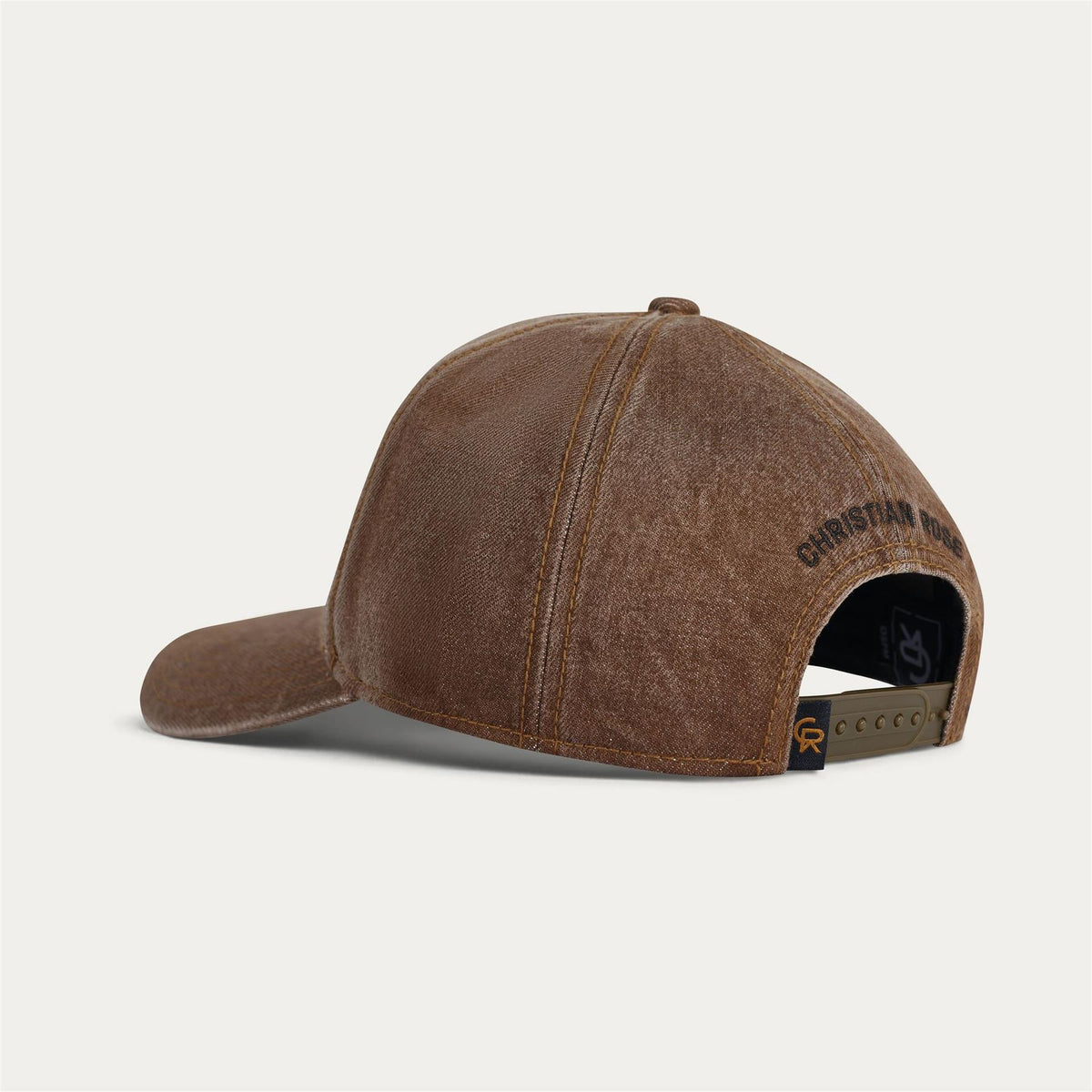Christian Rose Iconic Ii Leather Baseball Cap