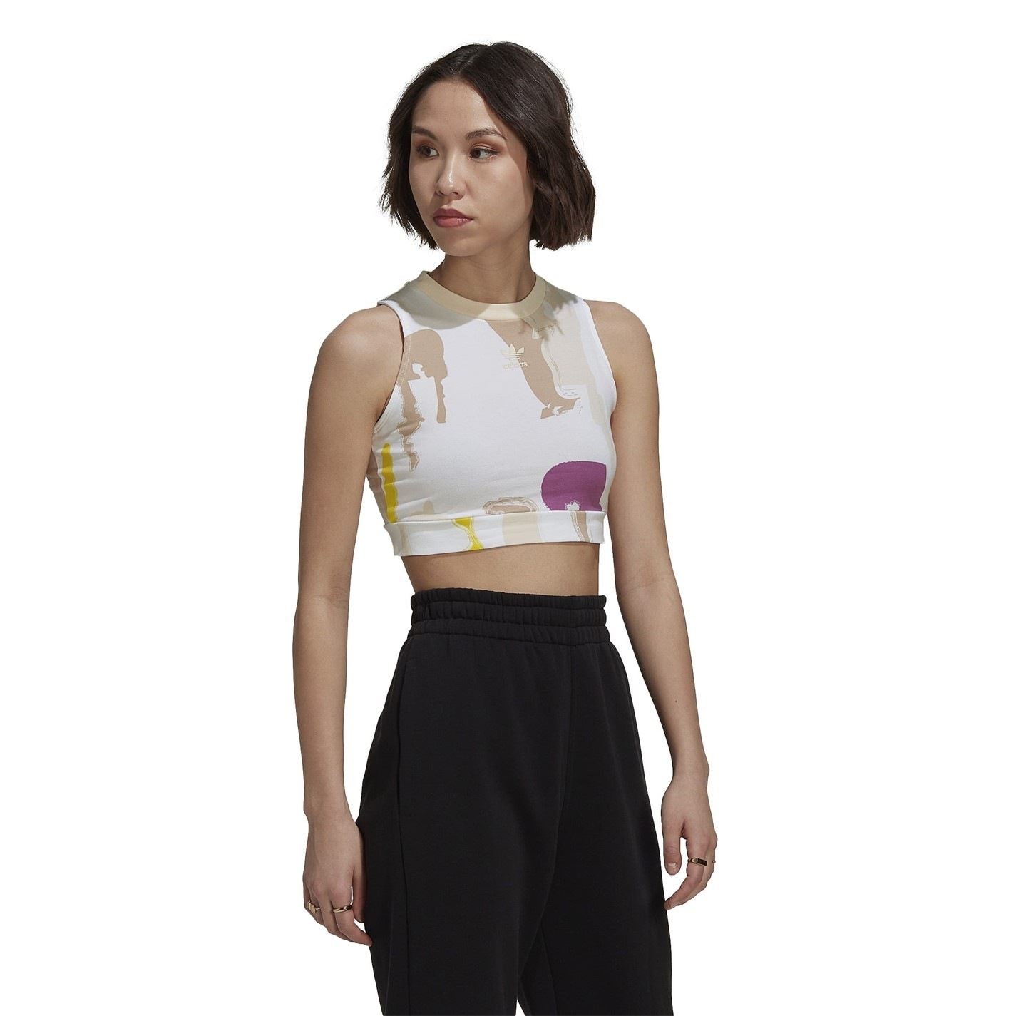 adidas Originals Cropped Slim Fit Crew Neck Tank