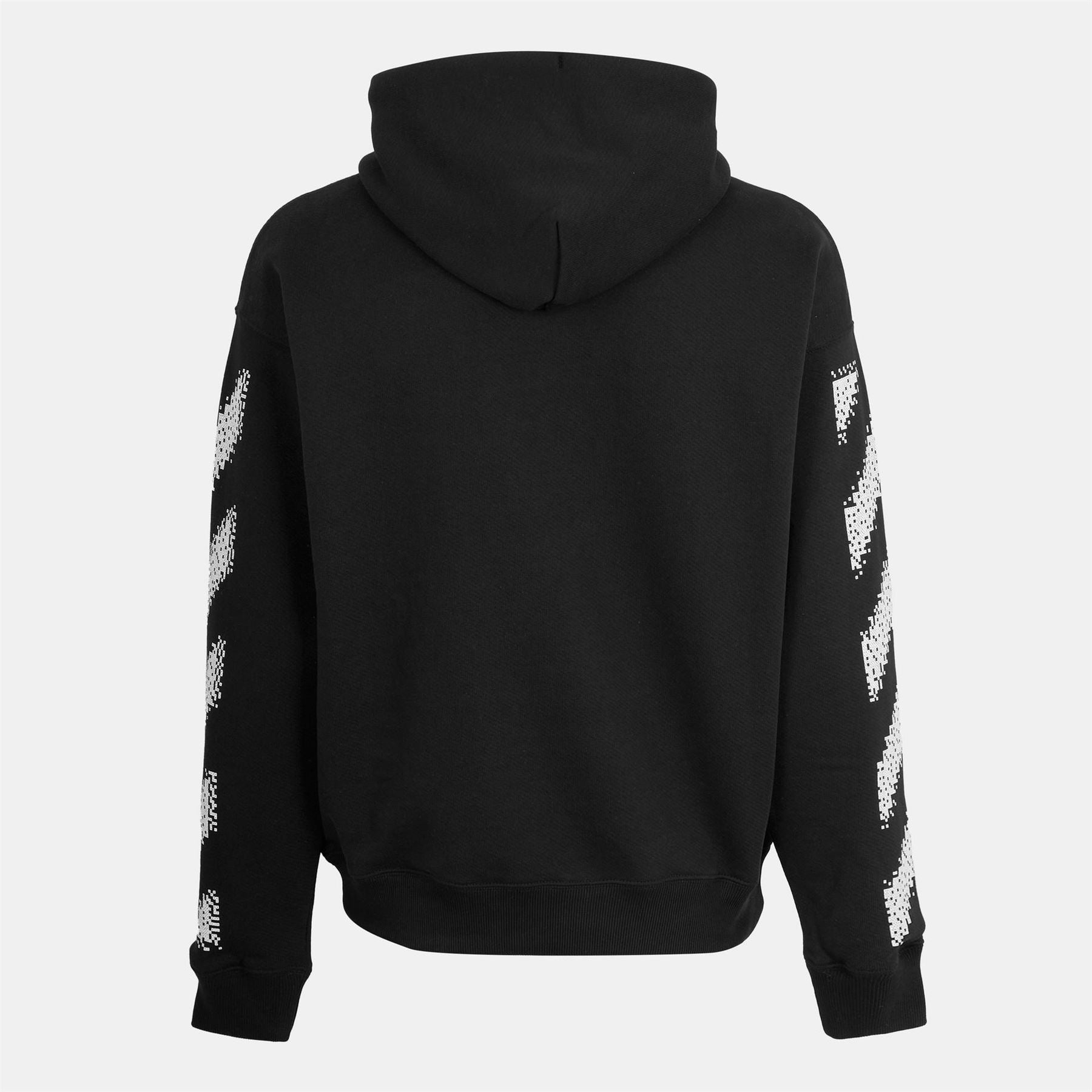 Off White Hooded Neck Oversize Fit Skate Sweatshirt