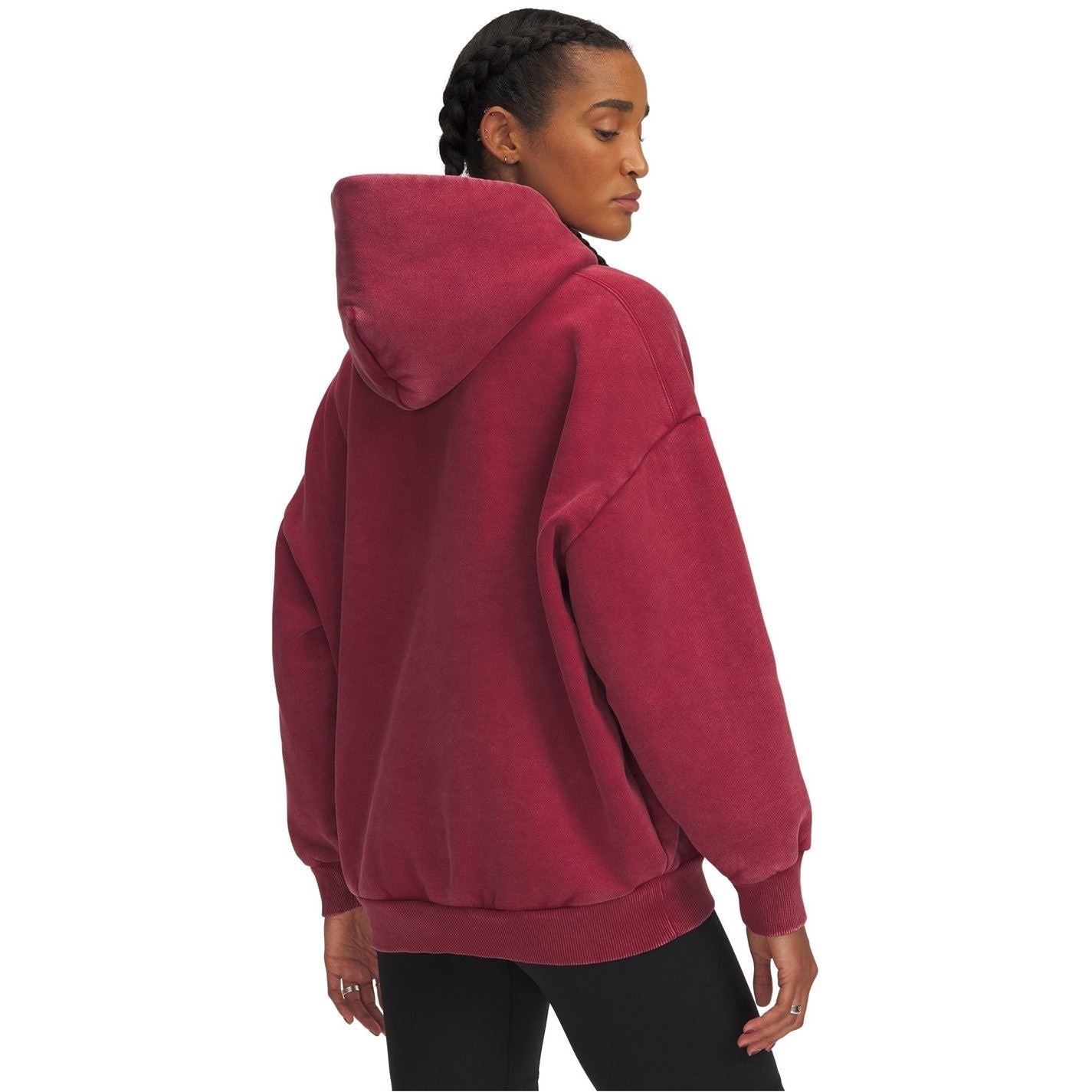 Under Armour Icon Hooded Neck Drop Shoulder Long Sleeve Top