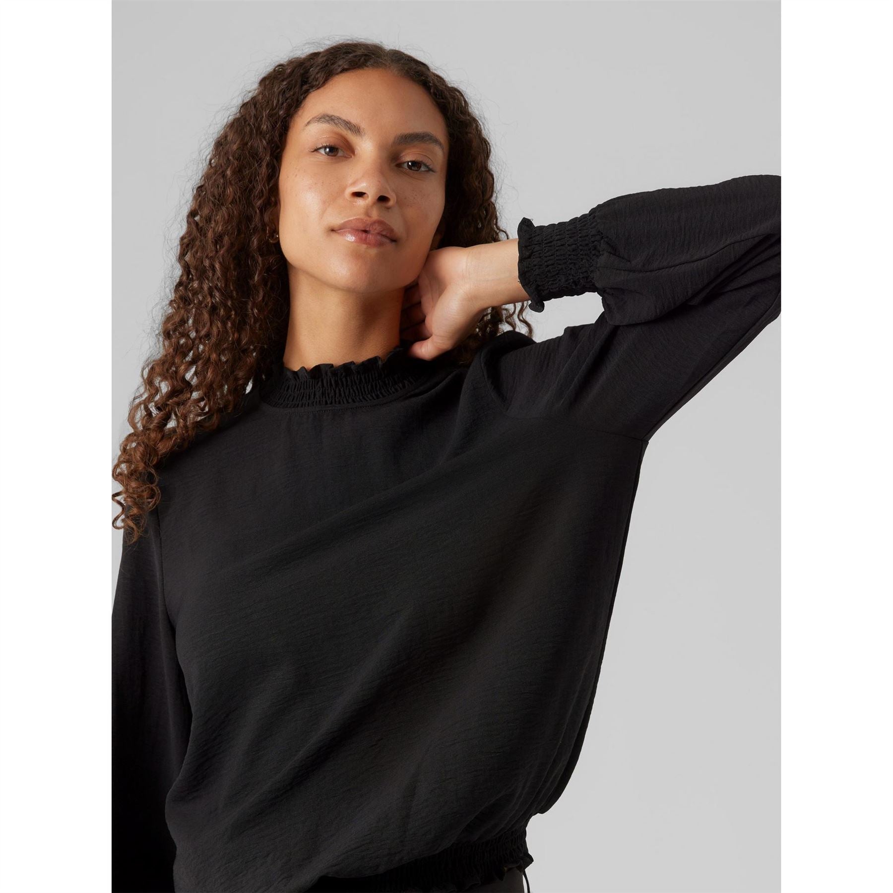 Vero Moda Open Neck Long Sleeve Blouse