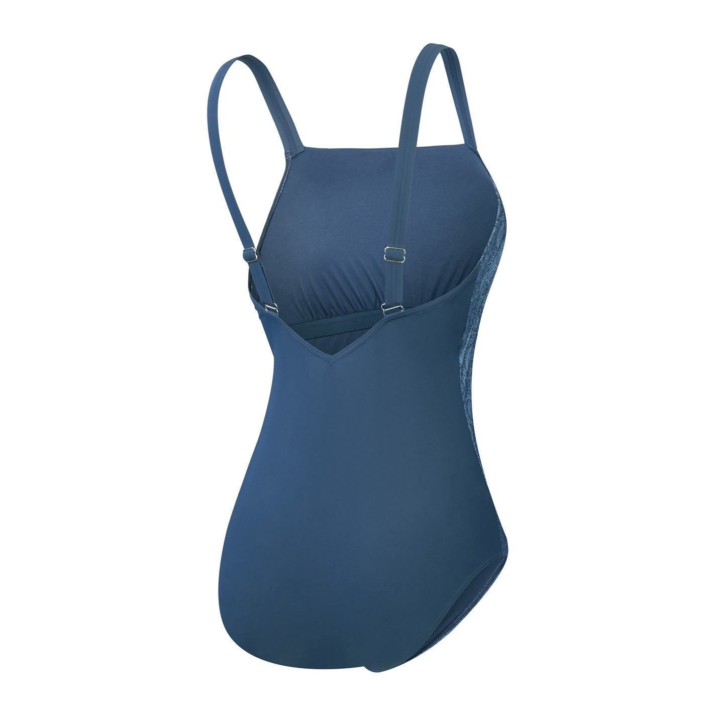 Speedo Geometric Patterned V-Back One-Piece Swimsuit