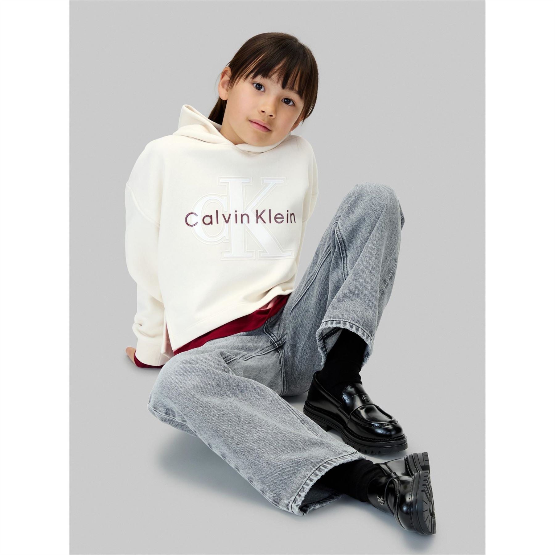 Calvin Klein Jeans Big Logo Cotton Pull Over Hoodie