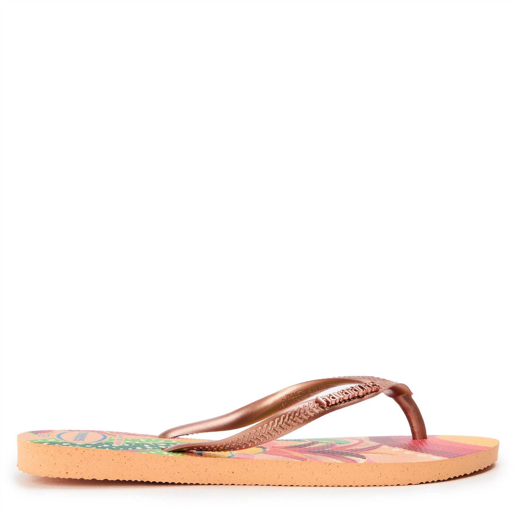Havaianas Floral Print Thong Toe Flip Flop Sandals