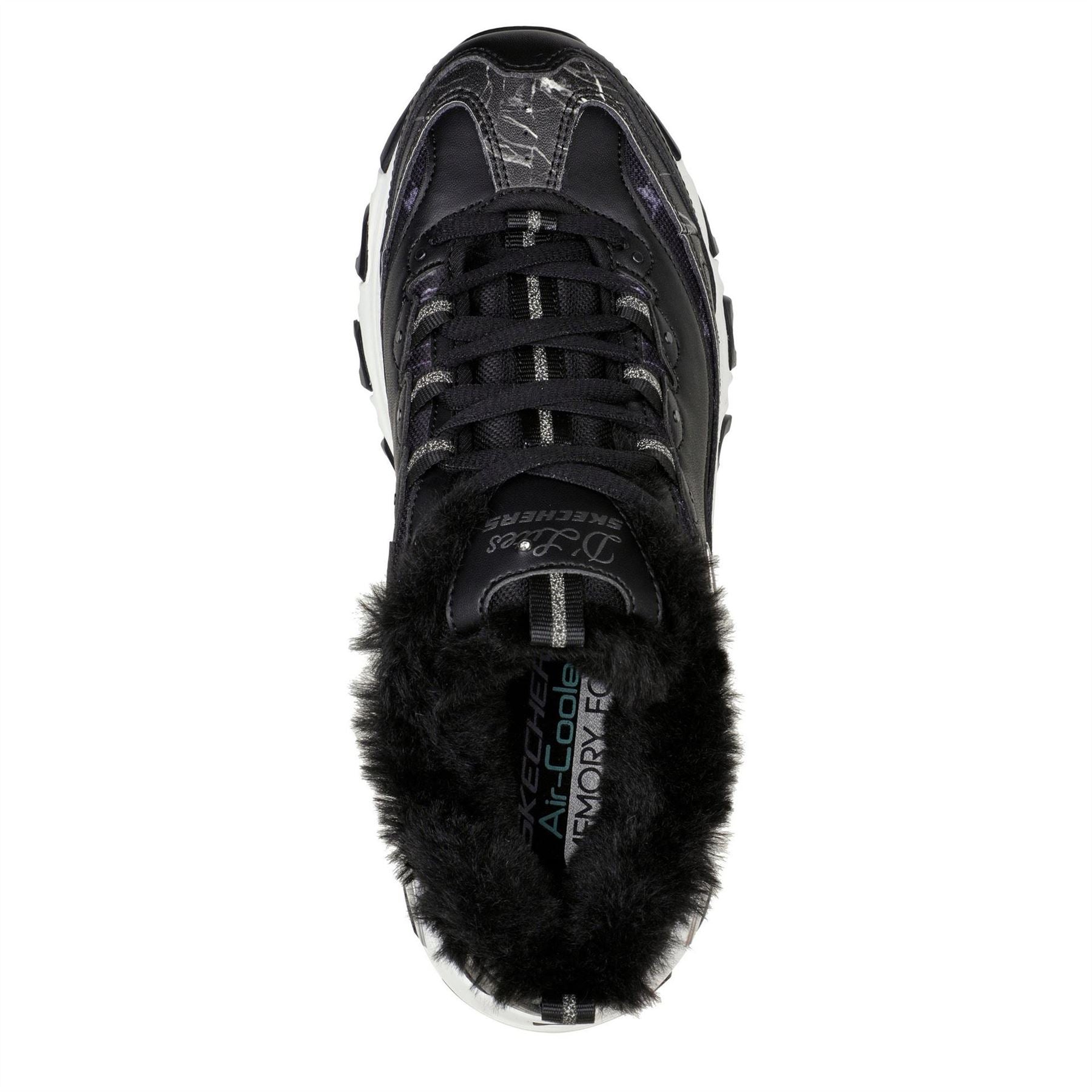 Skechers D Lites1 0 Marble Patterned Lace-Up Sneakers