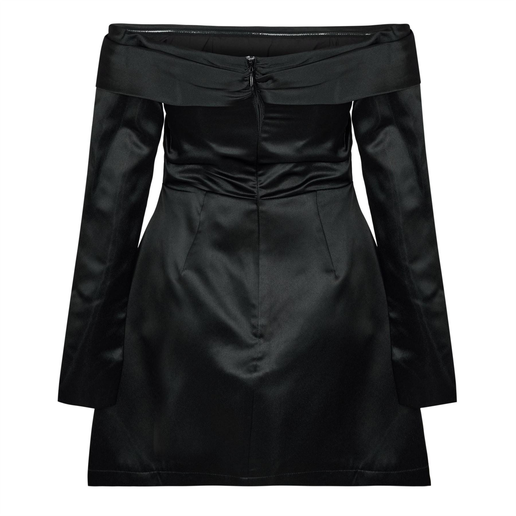 Odd Muse Satin Bardot Mini Dress