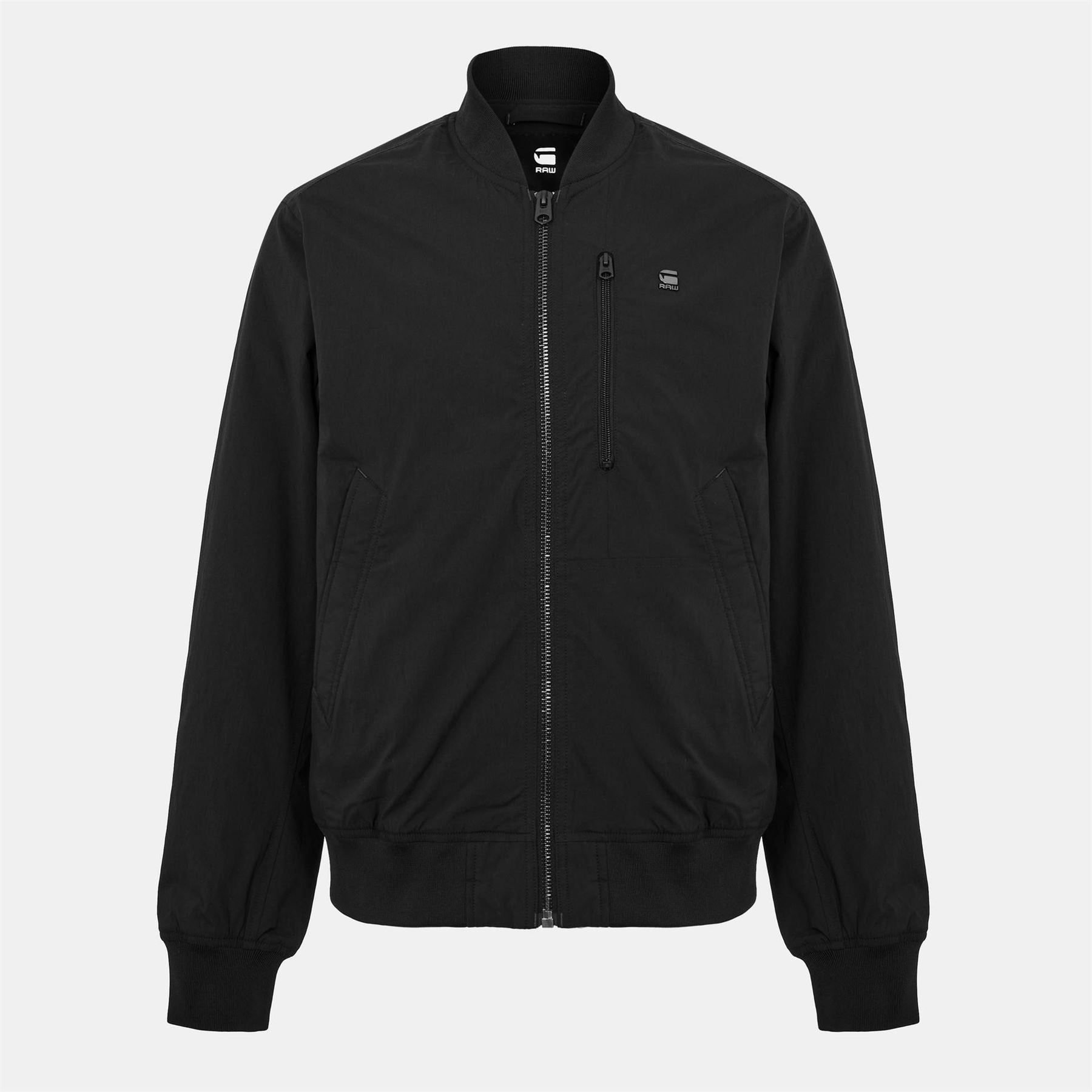 G Star Tech Solid Patterned Ribbed Cuff Bomber Jacket