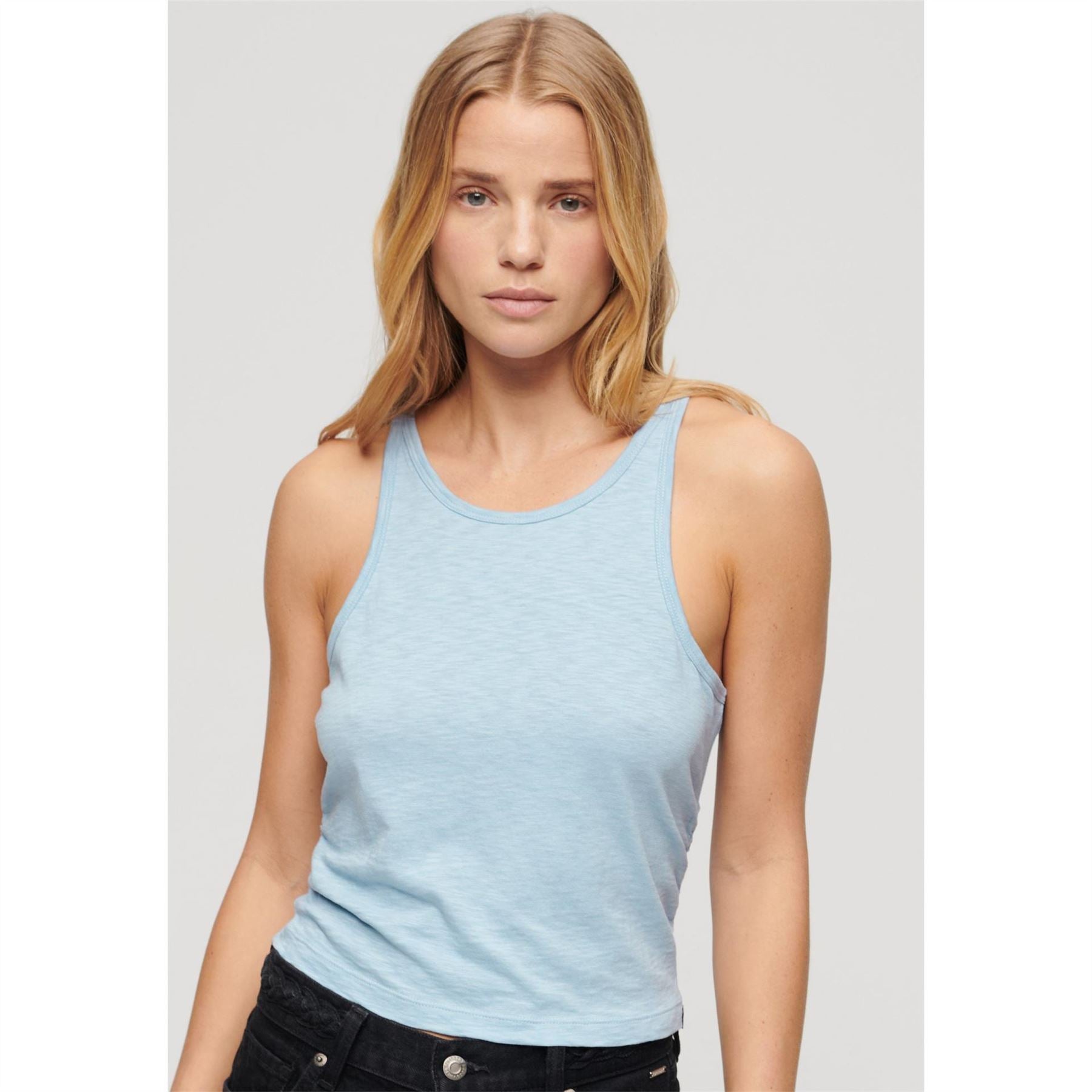Superdry Ruched Regular Fit Crew Neck Tank