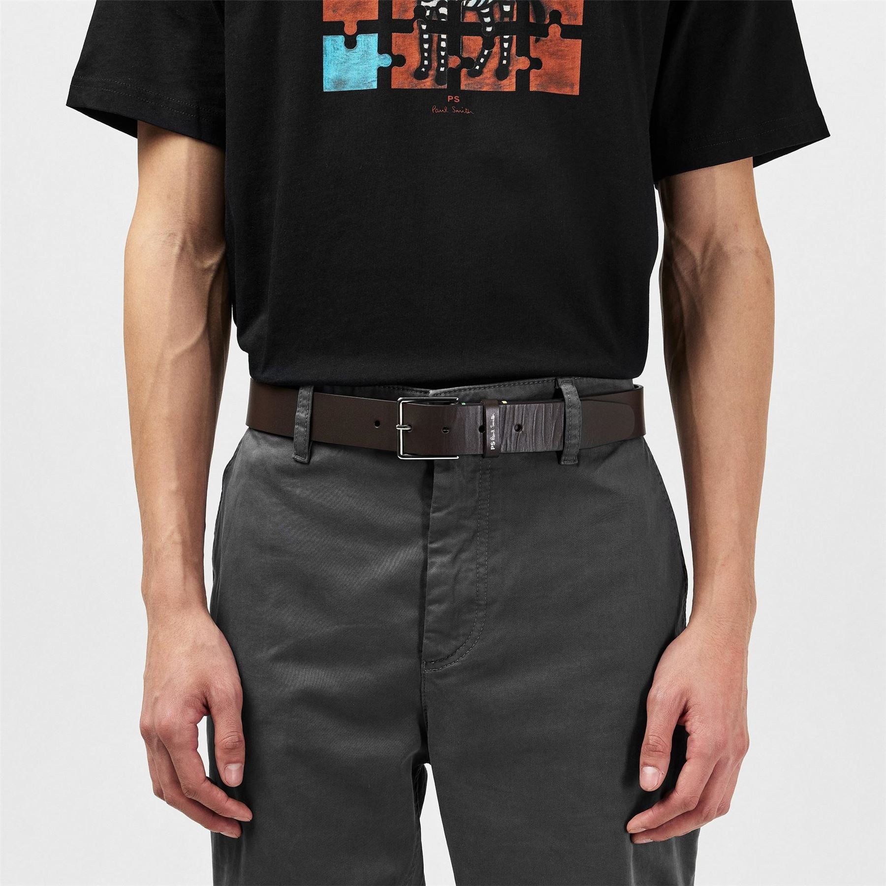 PS Paul Smith Paul Pin Buckle Logo Belt