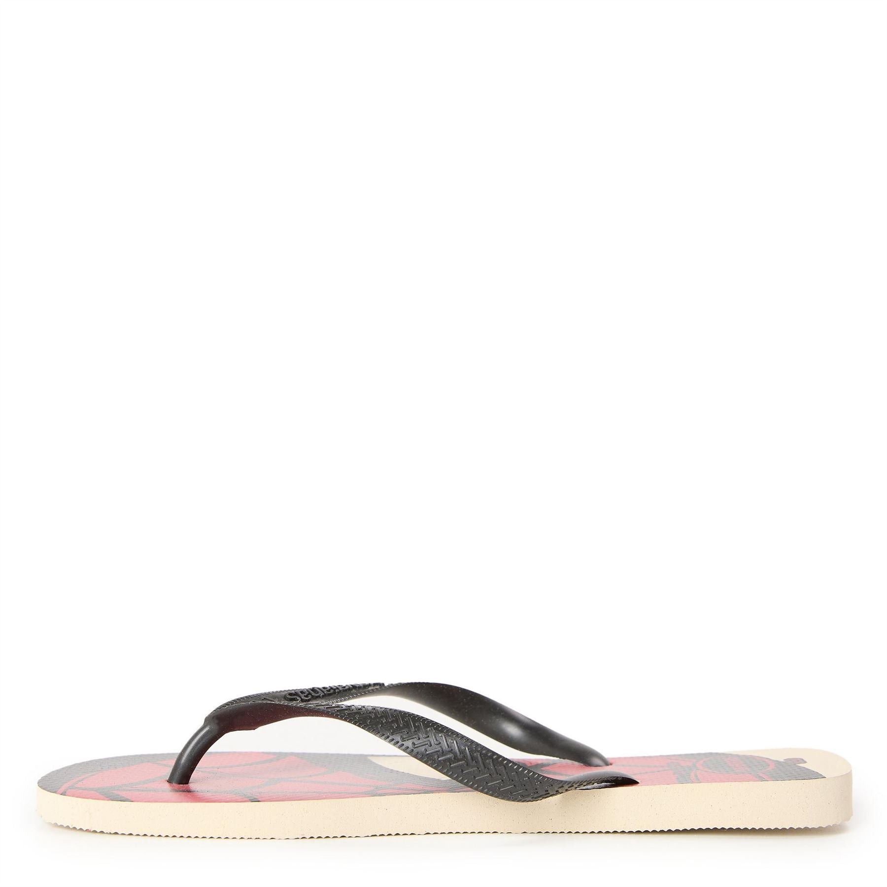 Havaianas Mens Hav. Top Marvel Logomania Beige 45  Flip Flops