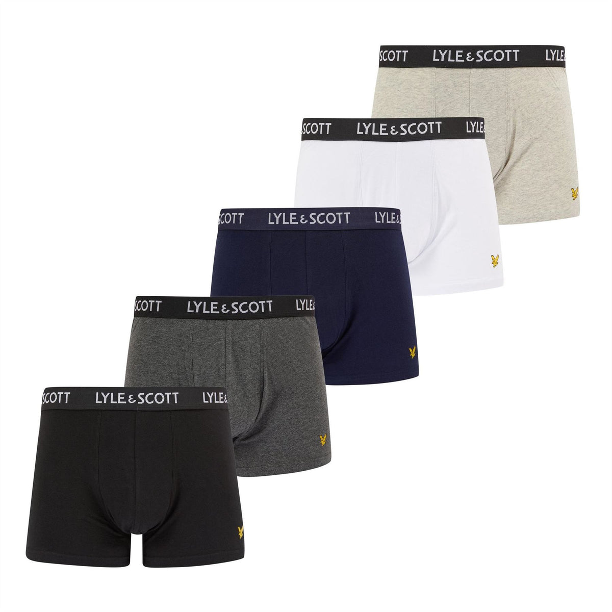Lyle and Scott 5 Pack Core Plain Design Trunk