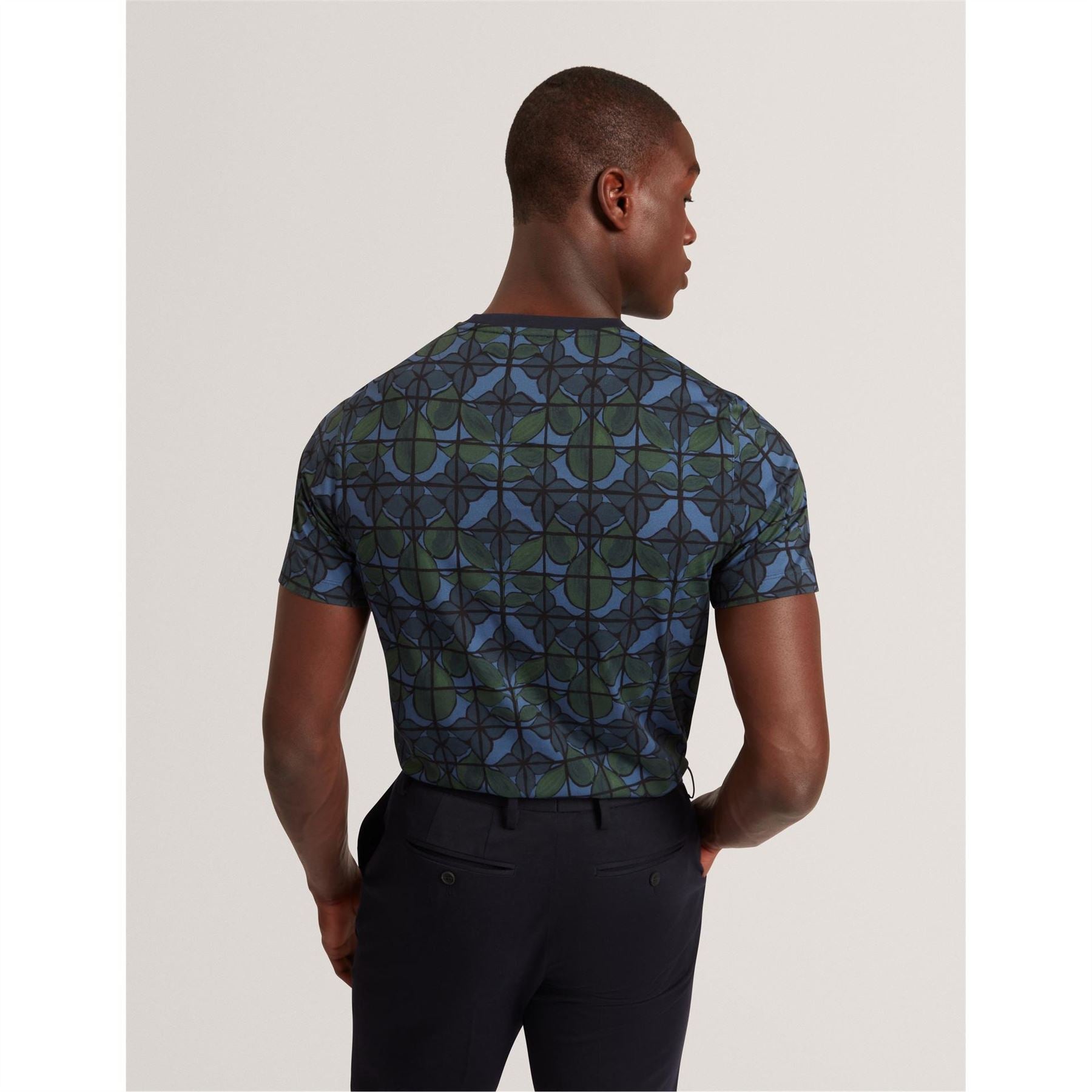 Ted Baker Floral Crew Neck Short Sleeve T-Shirt