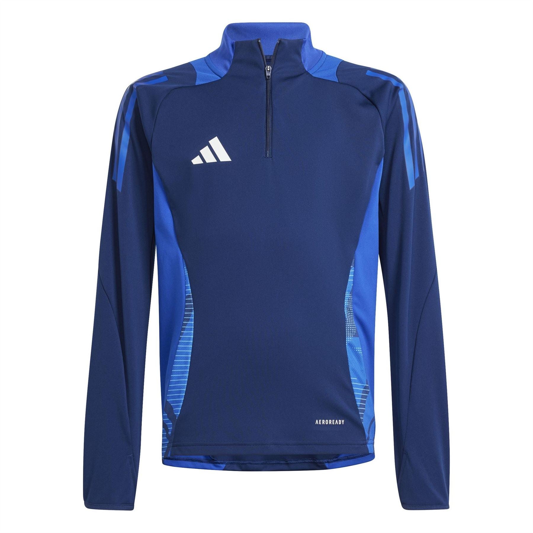 adidas Kids Three Bar Logo Funnel Neck Long Sleeve Athletic Top