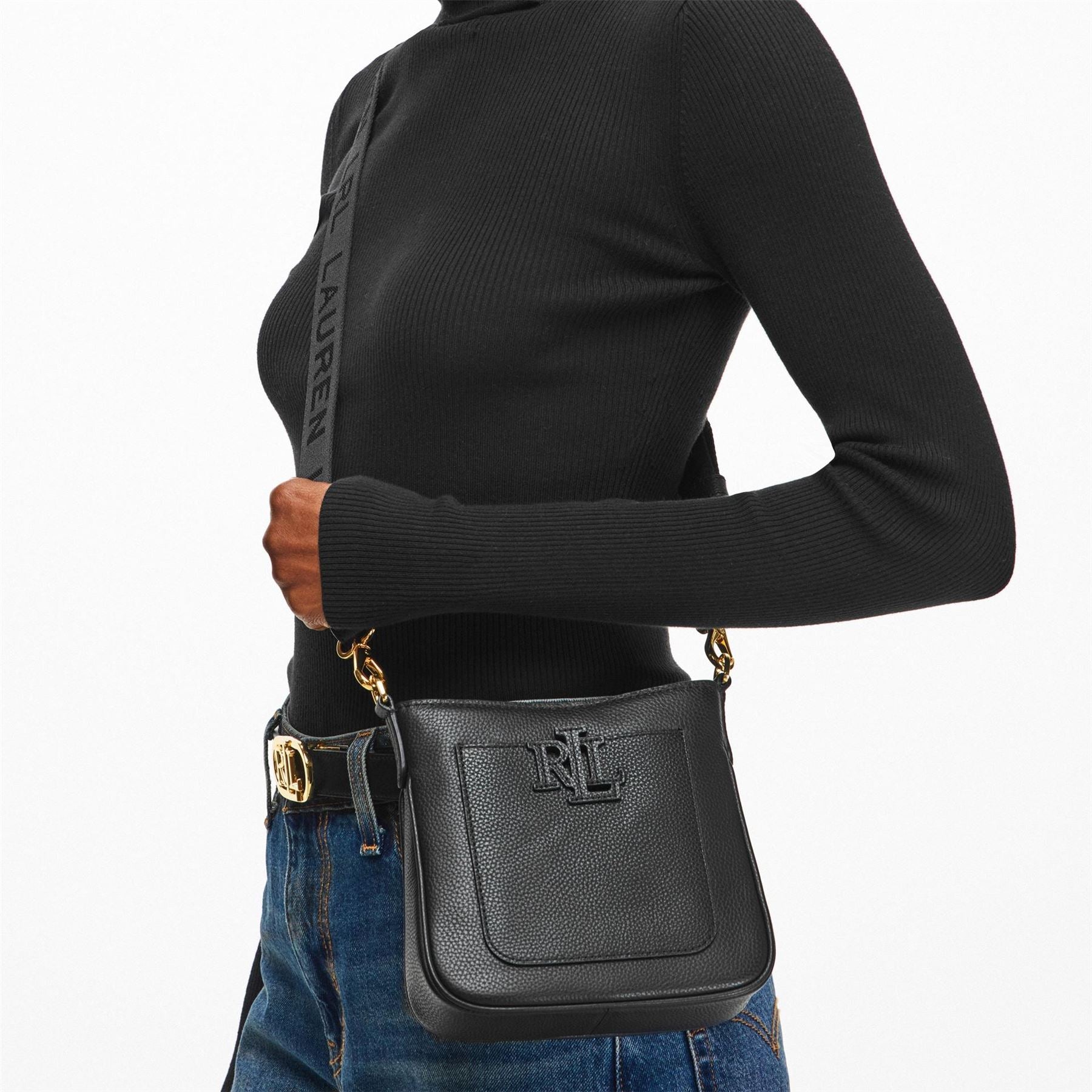 Lauren by Ralph Lauren Cameryn Cross Body Bag with Monogram