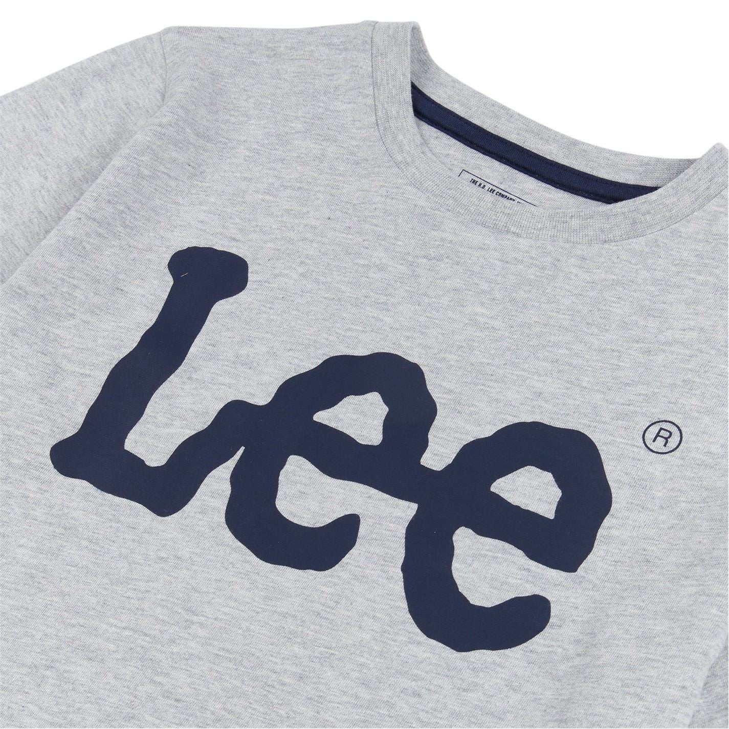 Lee Wobbly Lettering Crew Neck T-Shirt