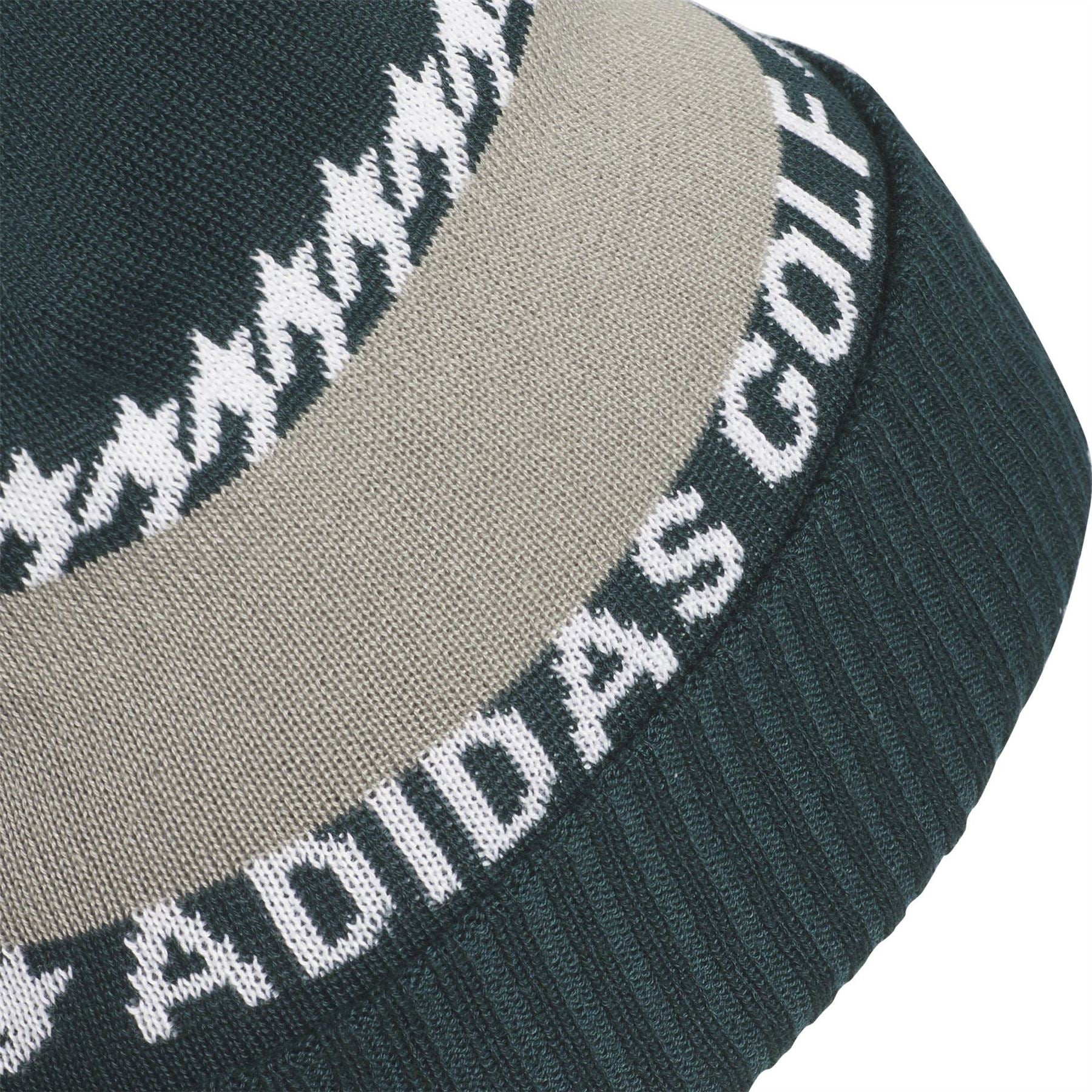 adidas Logo Lettering Soft Feel Bobble Hat with Pom Pom