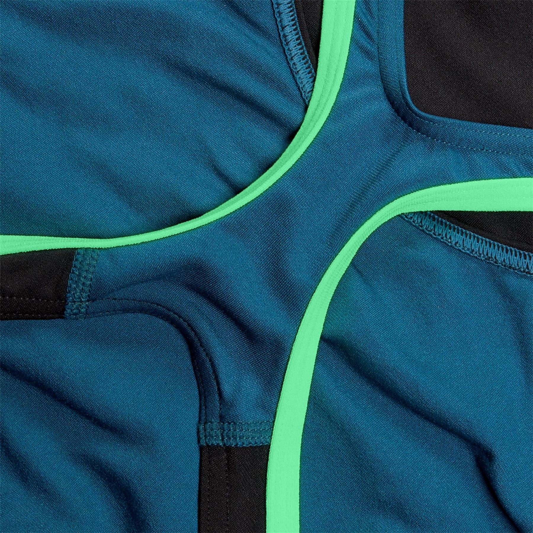 Speedo Placement Stripe Patterned Swimsuit