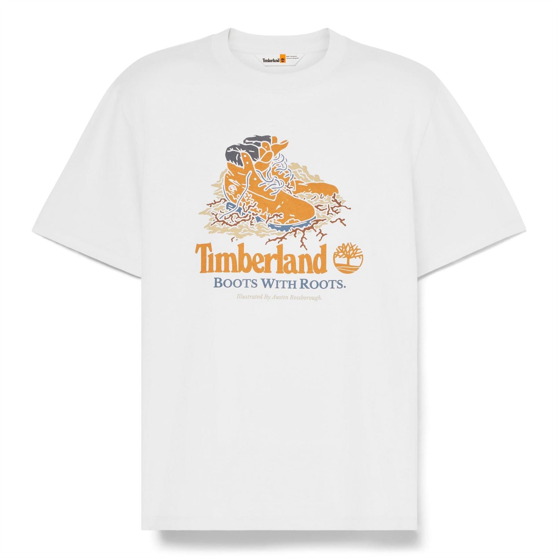 Timberland Regular Fit Vintage Boots with Roots Graphic Print T-Shirt