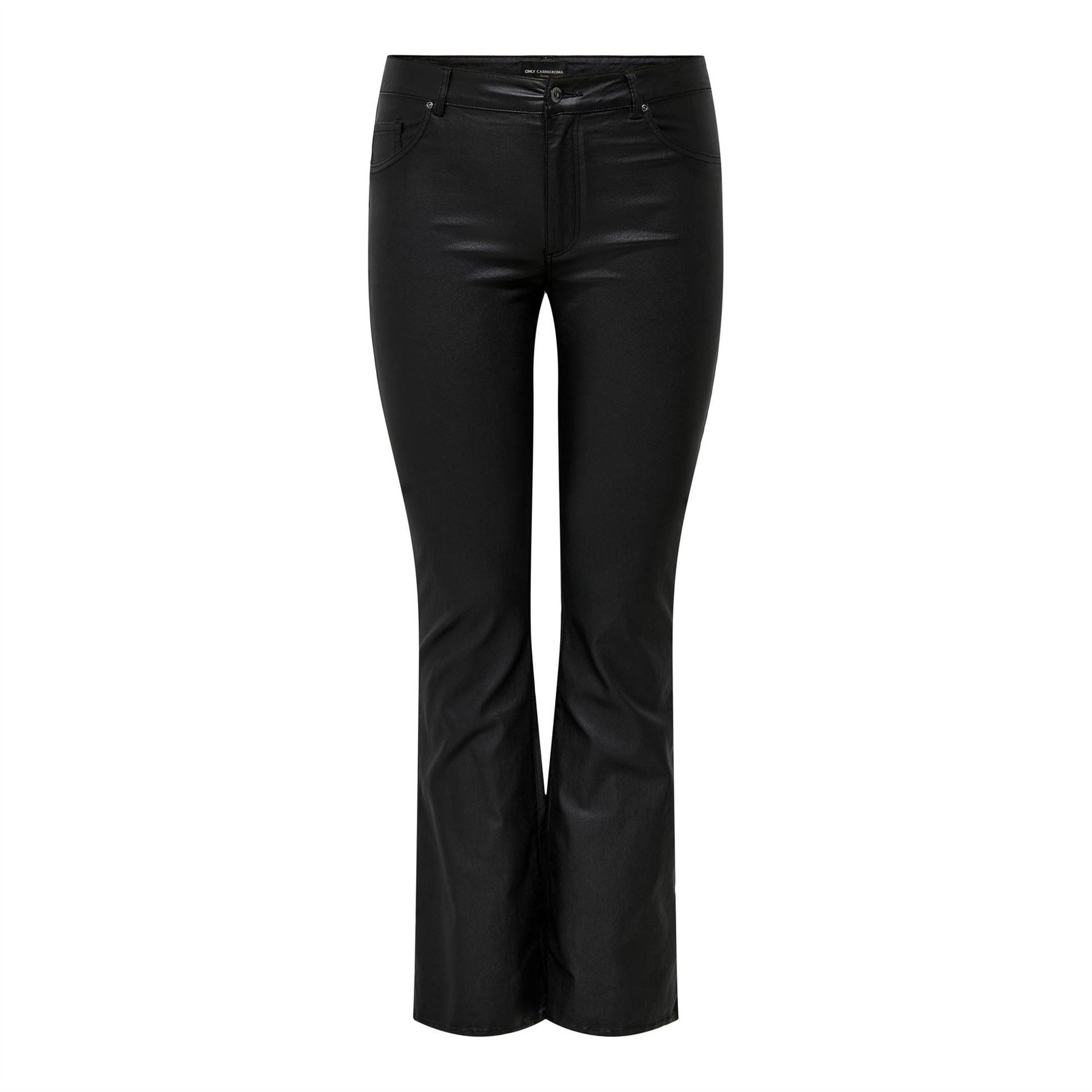 Only Solid Patterned Flared Trousers