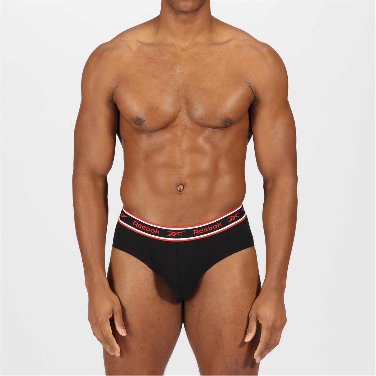 Reebok Mens 3 Pack Cotton Elastane Briefs