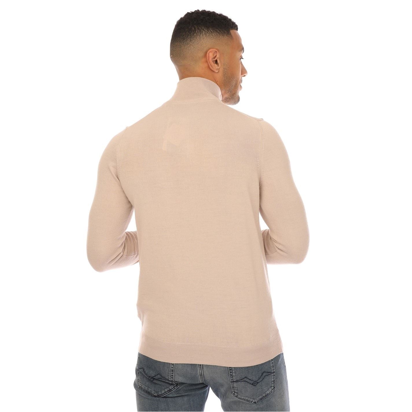 Lyle and Scott Zip Neck Merino Regular Fit Sweater