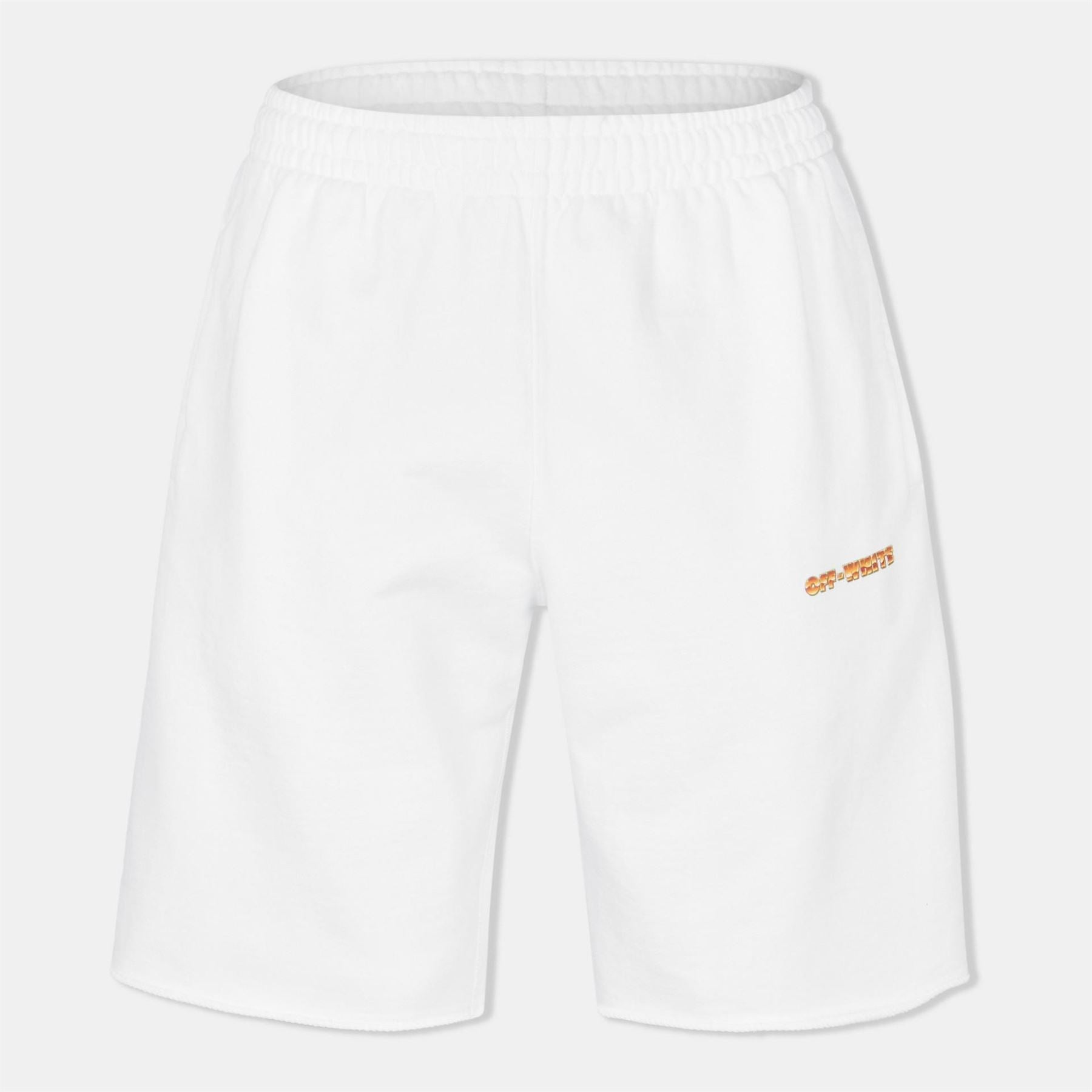Off White Arow Sweat Shorts with Elasticated Waistband