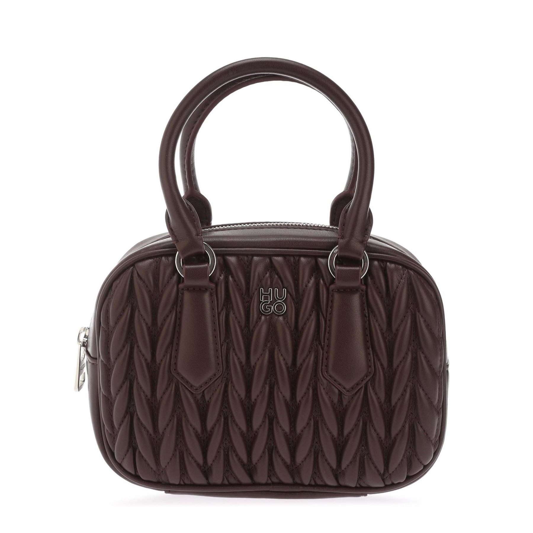 Hugo Textured Chris Boston Bag with Silver Tone Hardware