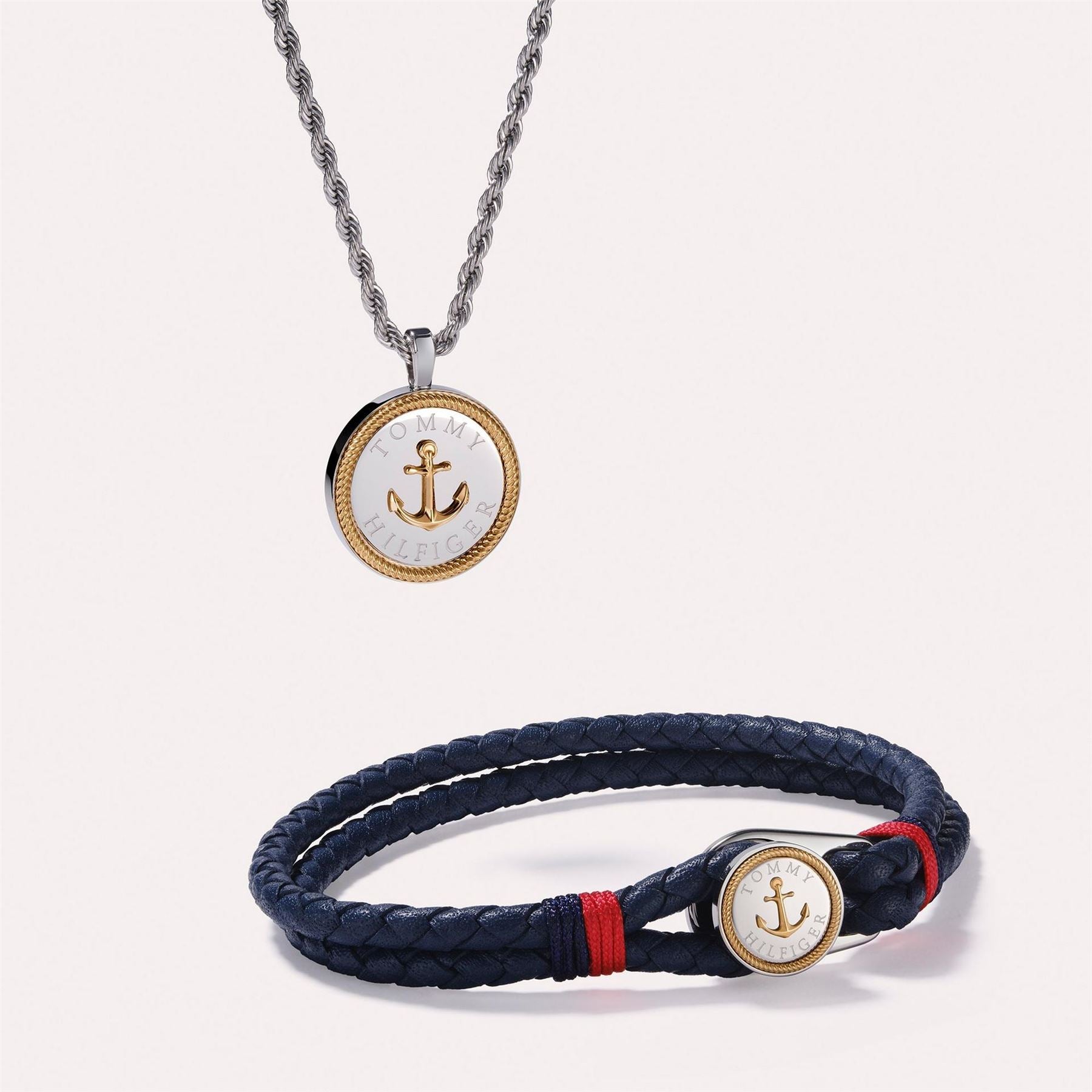 Tommy Hilfiger Hilfiger Men’s Nautical Leather Bracelet